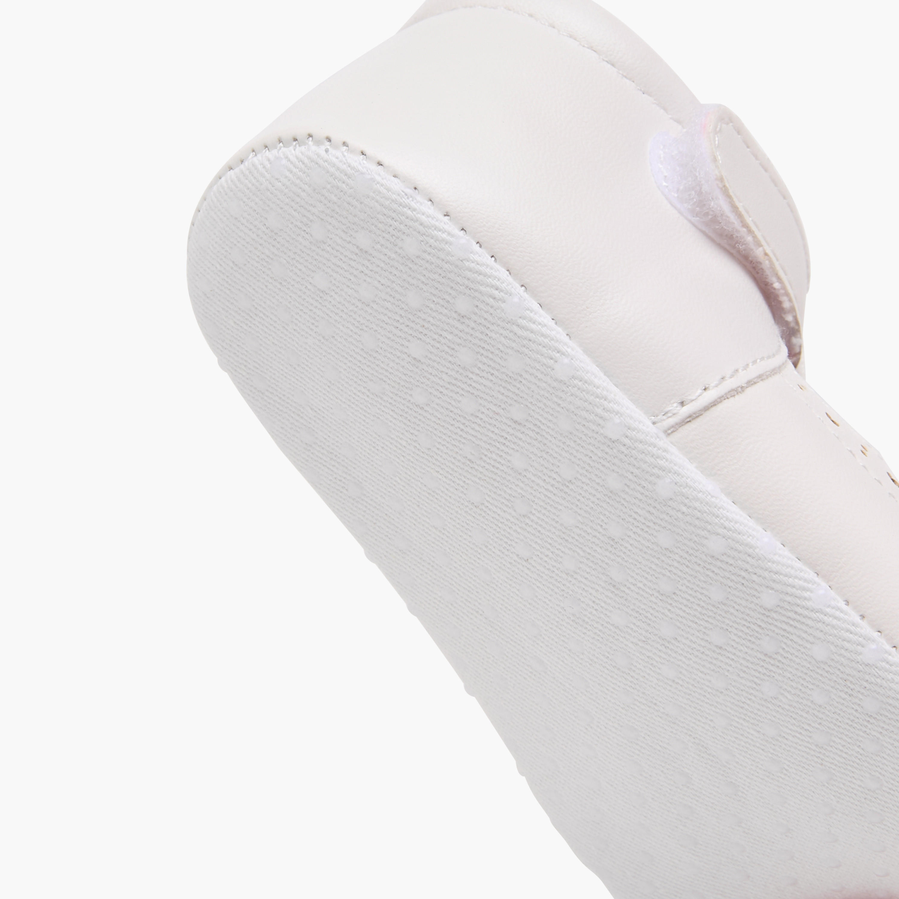 Barefeet Cutwork Detail Booties with Hook and Loop Closure-baby-girls-shoes-booties-image-5