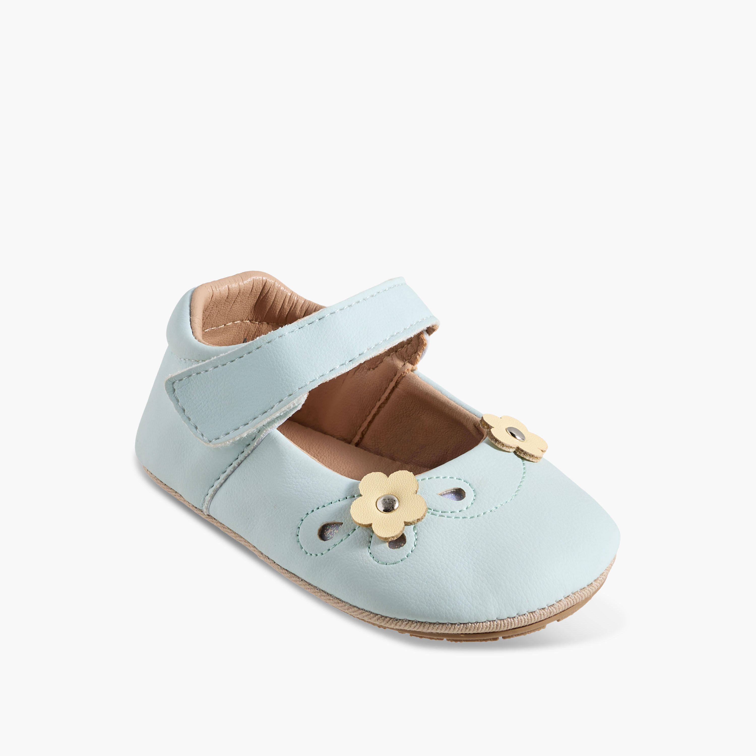 Barefeet Mary Jane Shoes with Hook & Loop Closure-baby-girls-shoes-booties-image-2