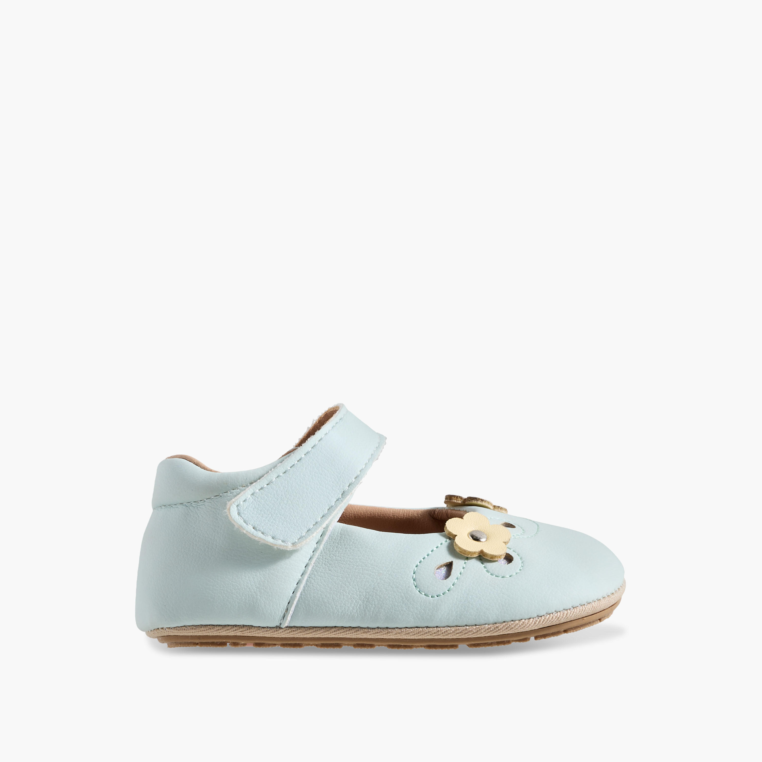 Barefeet Mary Jane Shoes with Hook & Loop Closure-baby-girls-shoes-booties-image-3