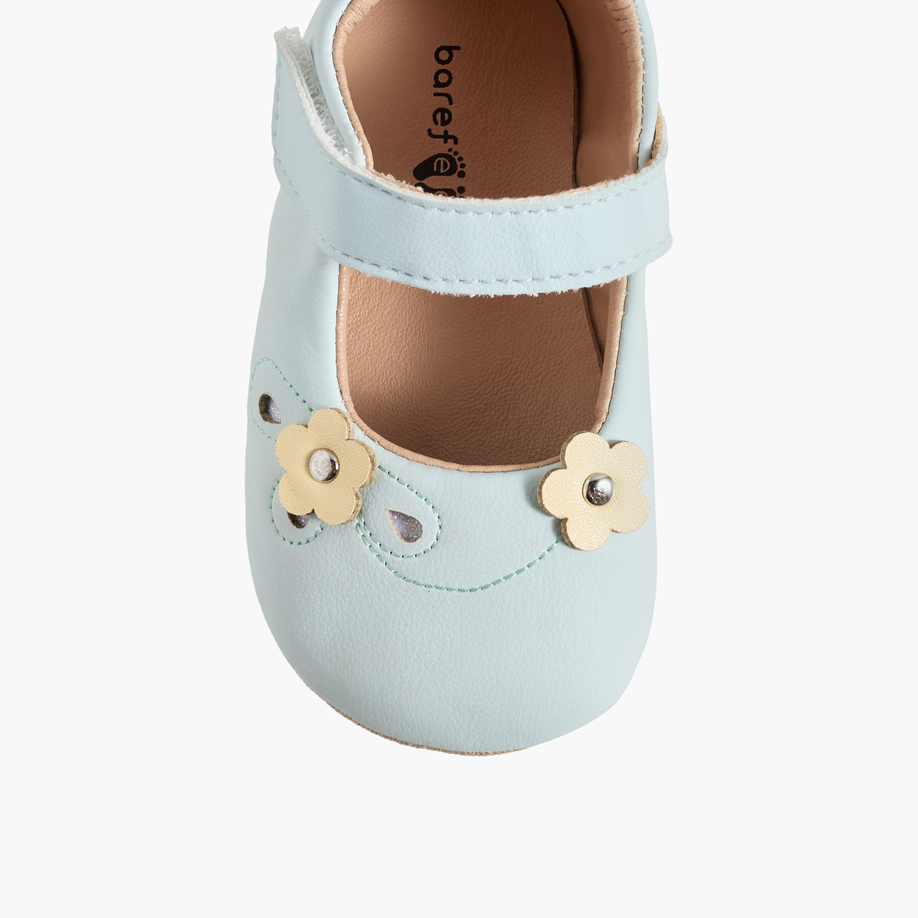 Barefeet Mary Jane Shoes with Hook & Loop Closure-baby-girls-shoes-booties-image-4