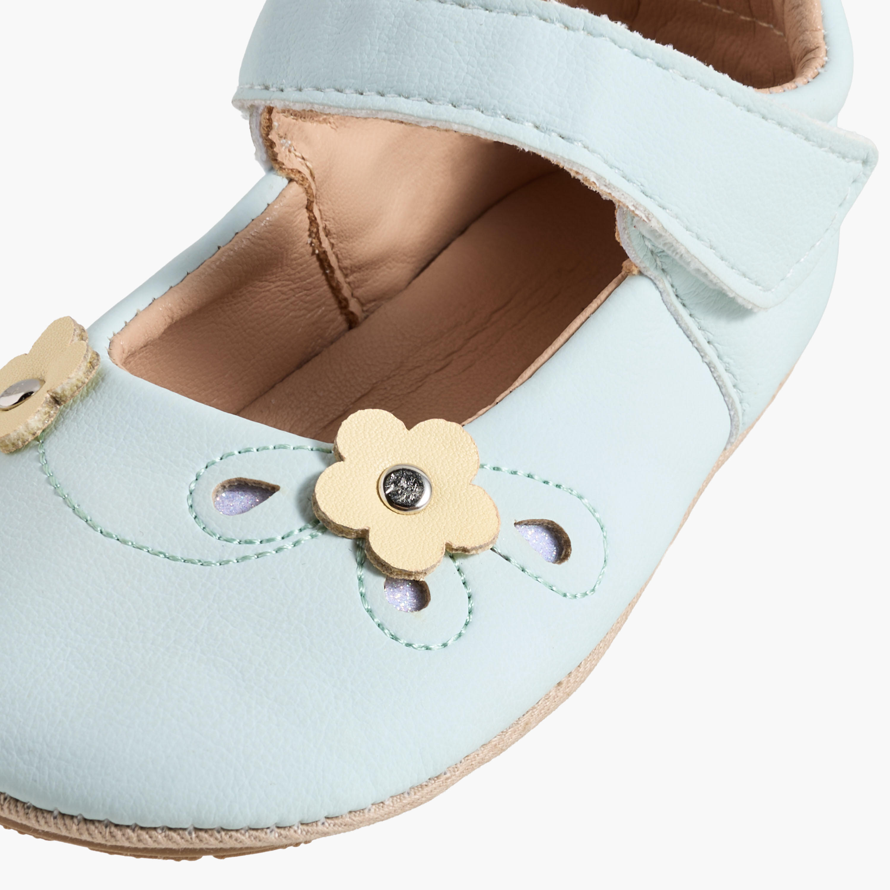 Barefeet Mary Jane Shoes with Hook & Loop Closure-baby-girls-shoes-booties-image-5