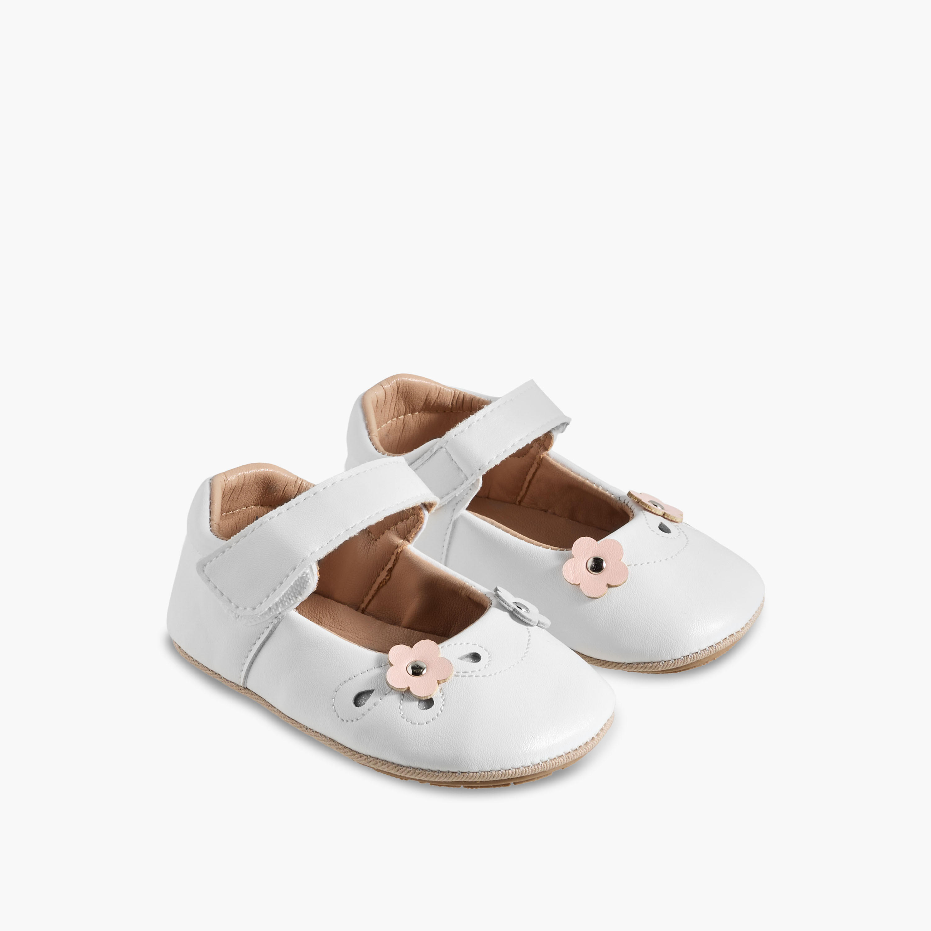 Barefeet Mary Jane Shoes with Hook & Loop Closure-baby-girls-shoes-booties-image-1