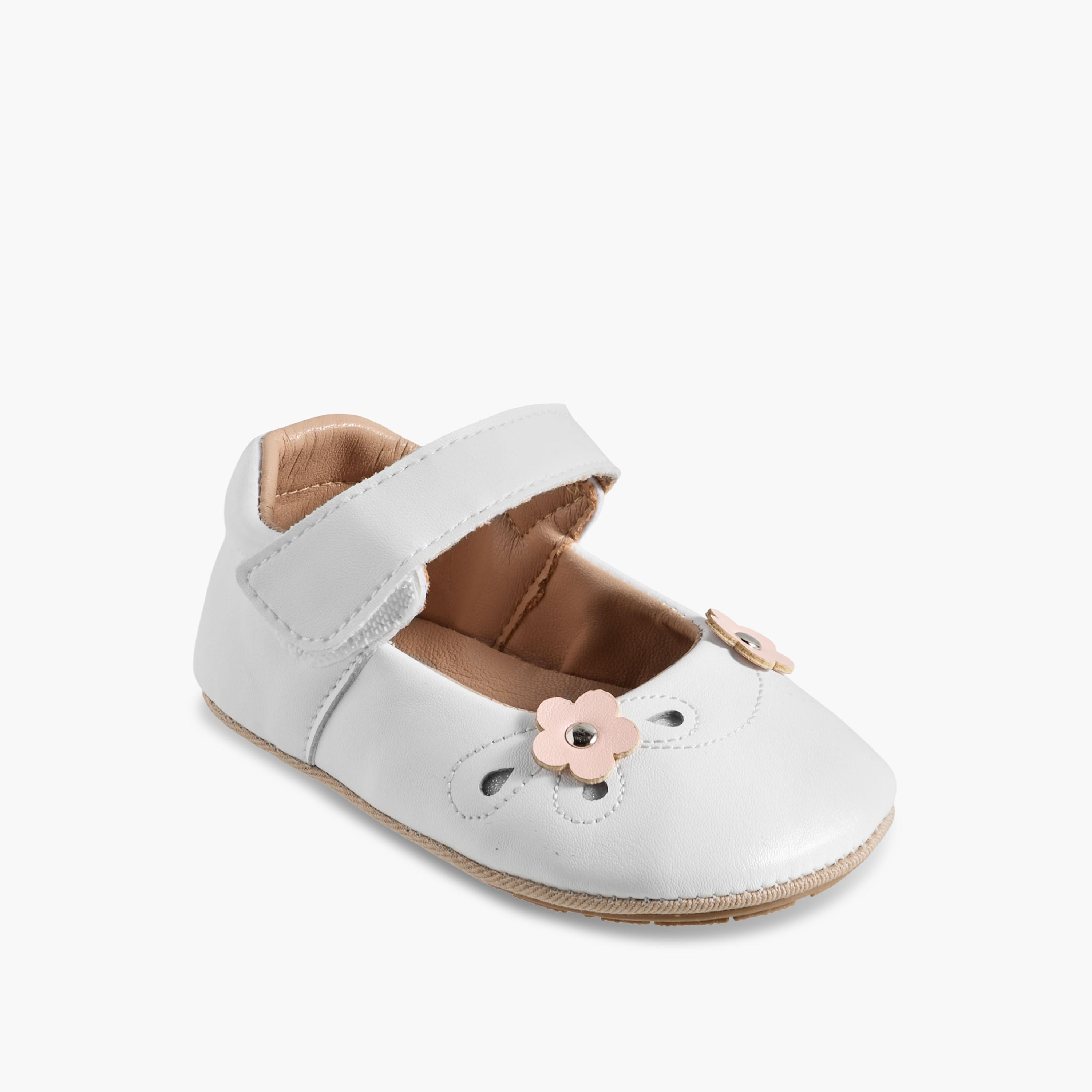 Barefeet Mary Jane Shoes with Hook & Loop Closure-baby-girls-shoes-booties-image-2