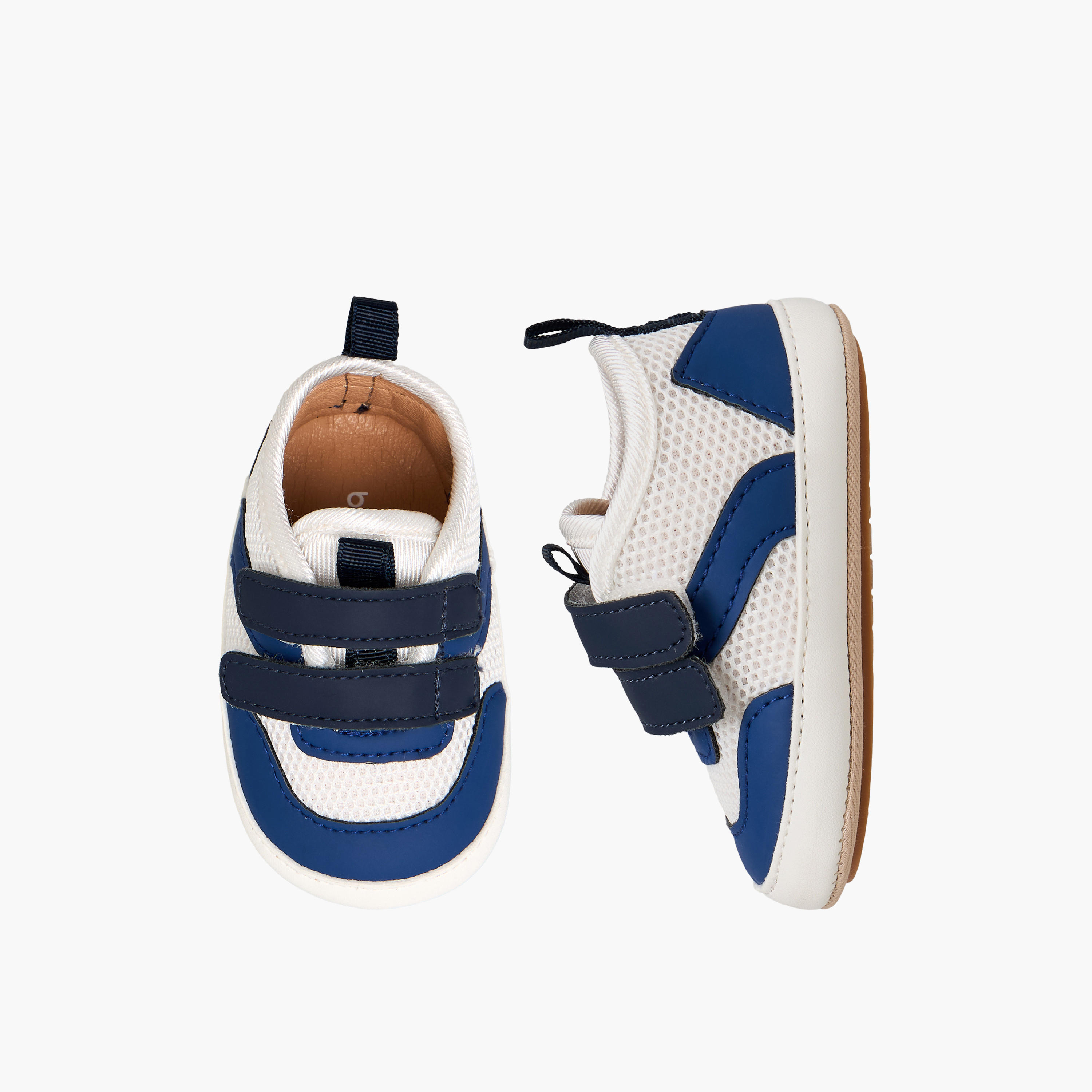 Barefeet Booties with Hook & Loop Closure, Panel Detail-baby-boys-shoes-booties-image-1