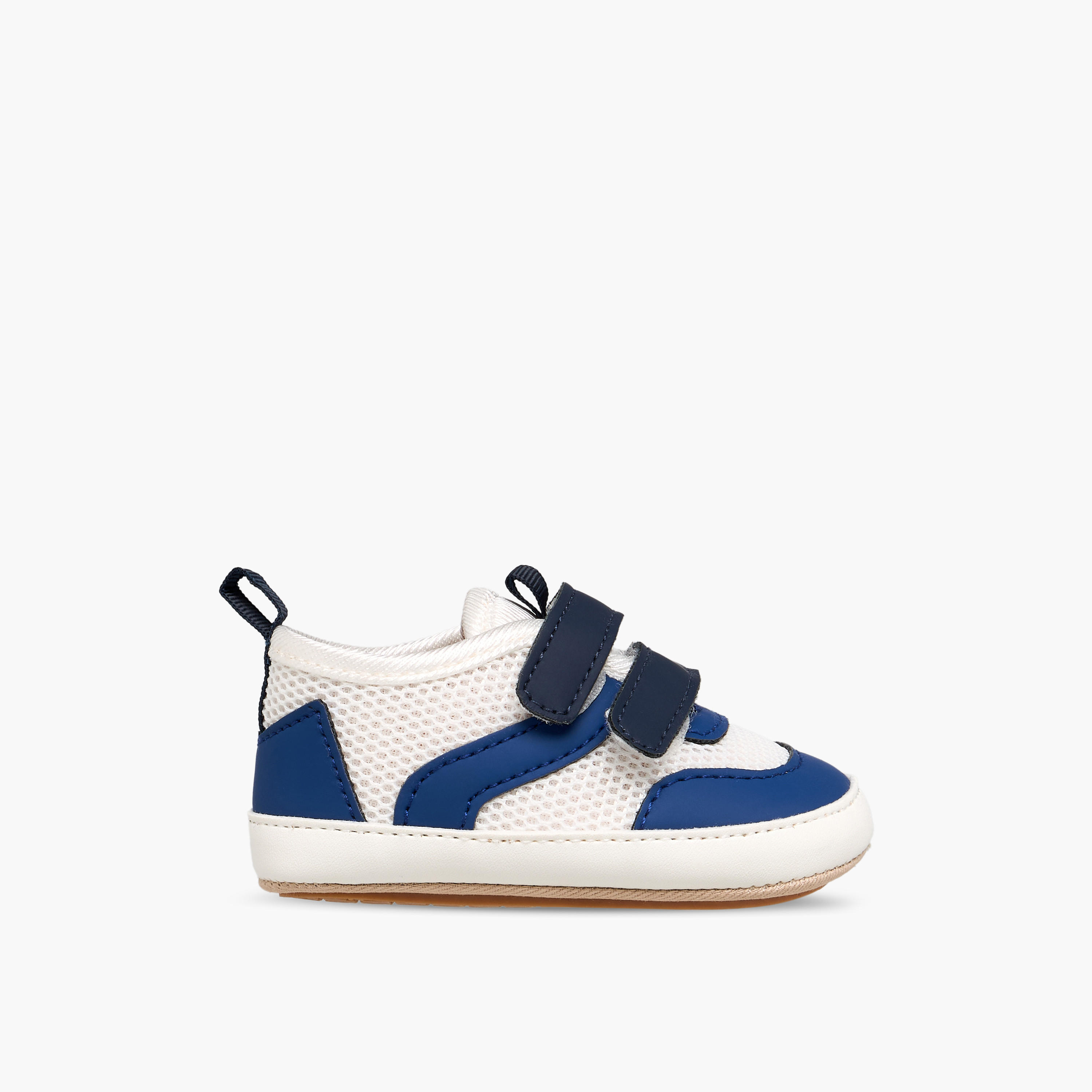 Barefeet Booties with Hook & Loop Closure, Panel Detail-baby-boys-shoes-booties-image-3