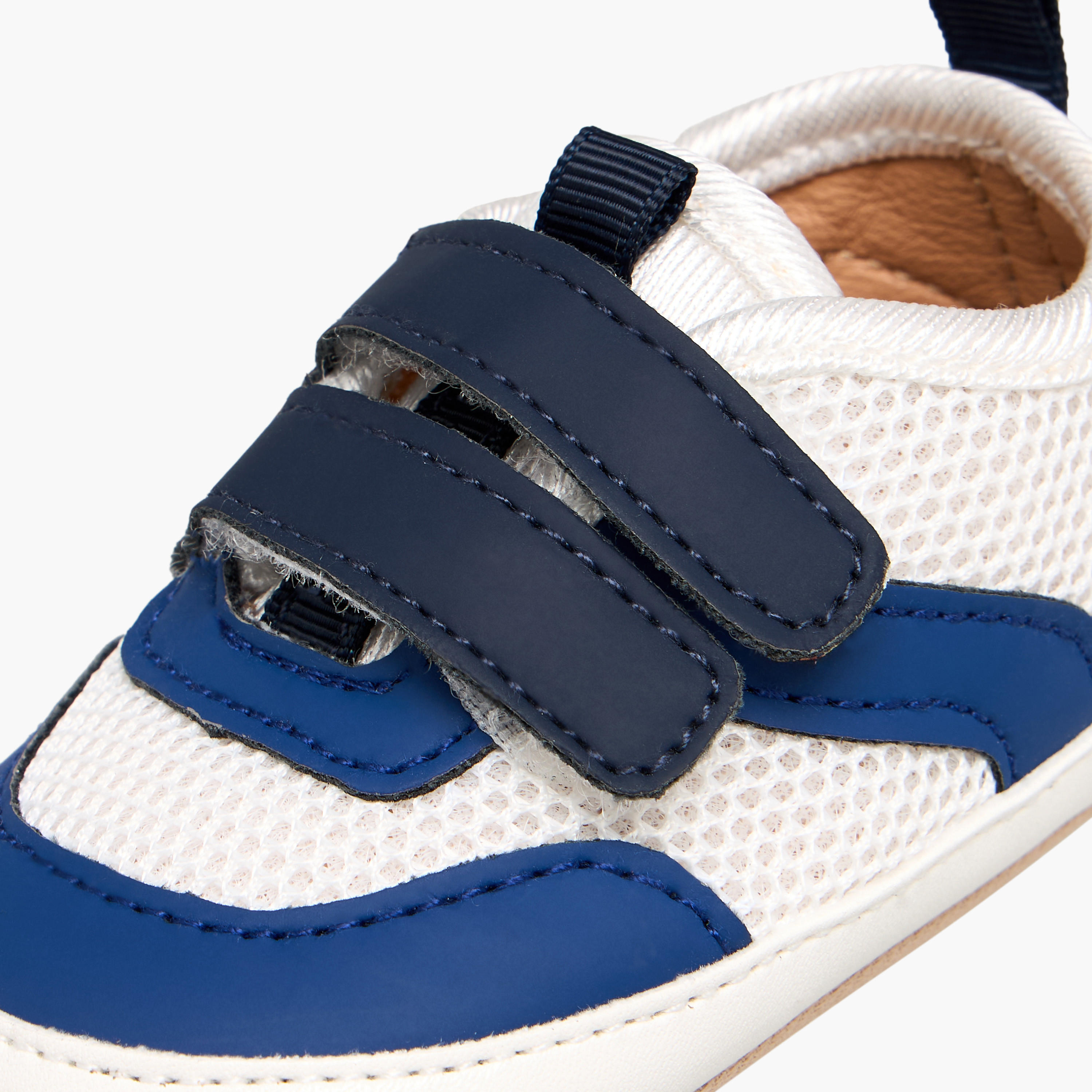 Barefeet Booties with Hook & Loop Closure, Panel Detail-baby-boys-shoes-booties-image-4