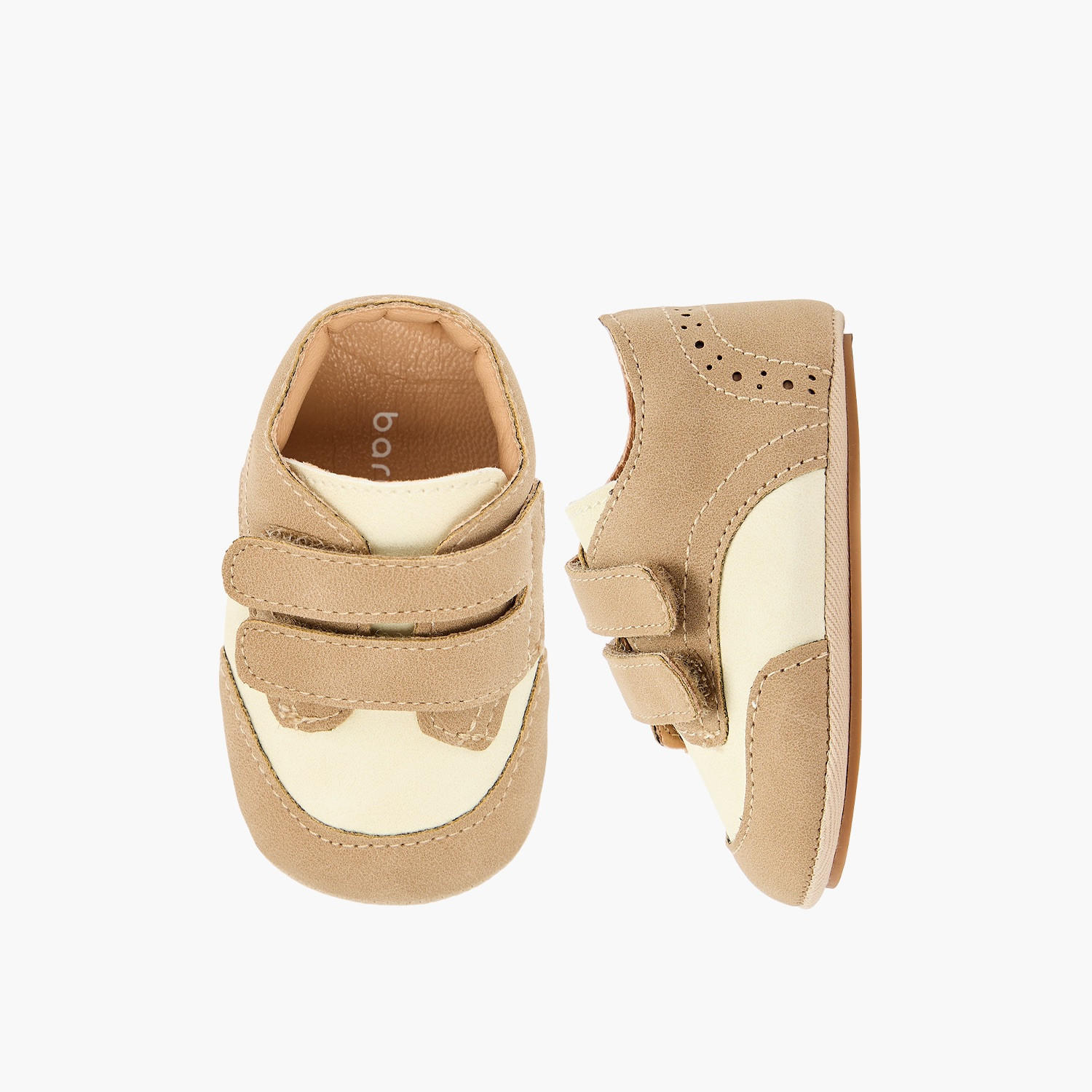 Barefeet Booties with Hook & Loop, Panelled Design-baby-boys-shoes-booties-image-1