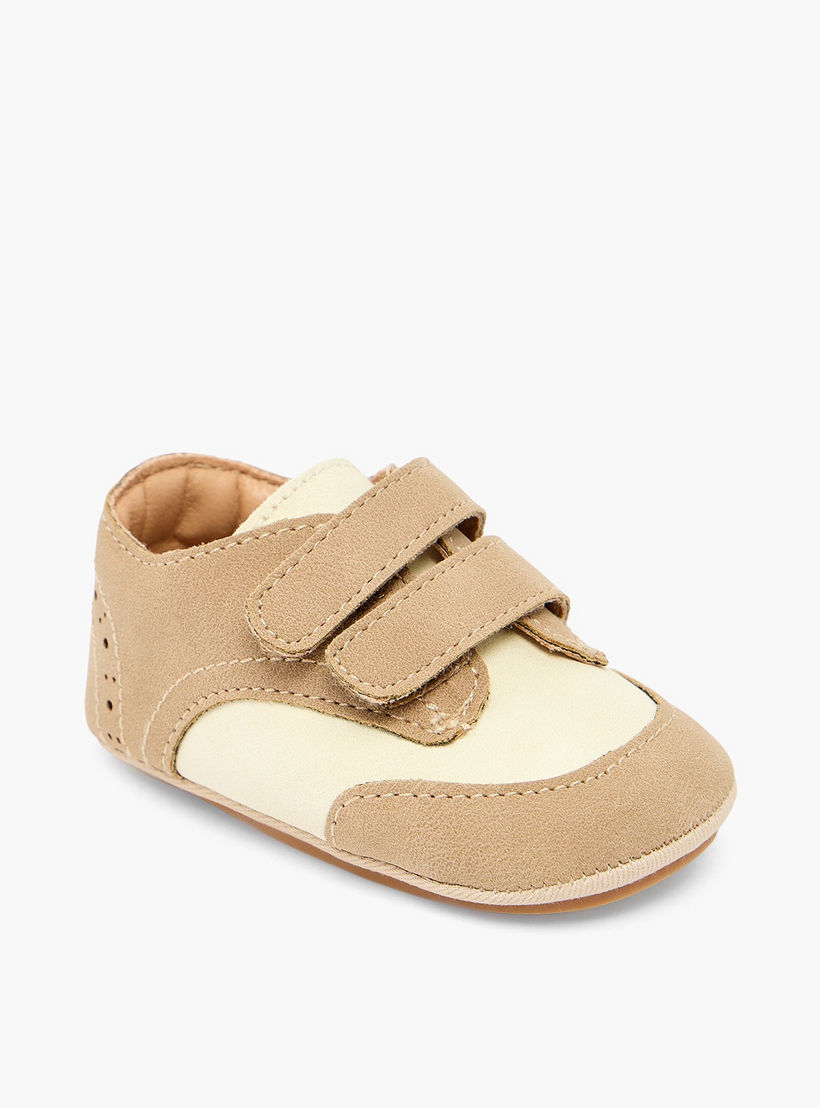 Barefeet Booties with Hook & Loop, Panelled Design-baby-boys-shoes-booties-image-2