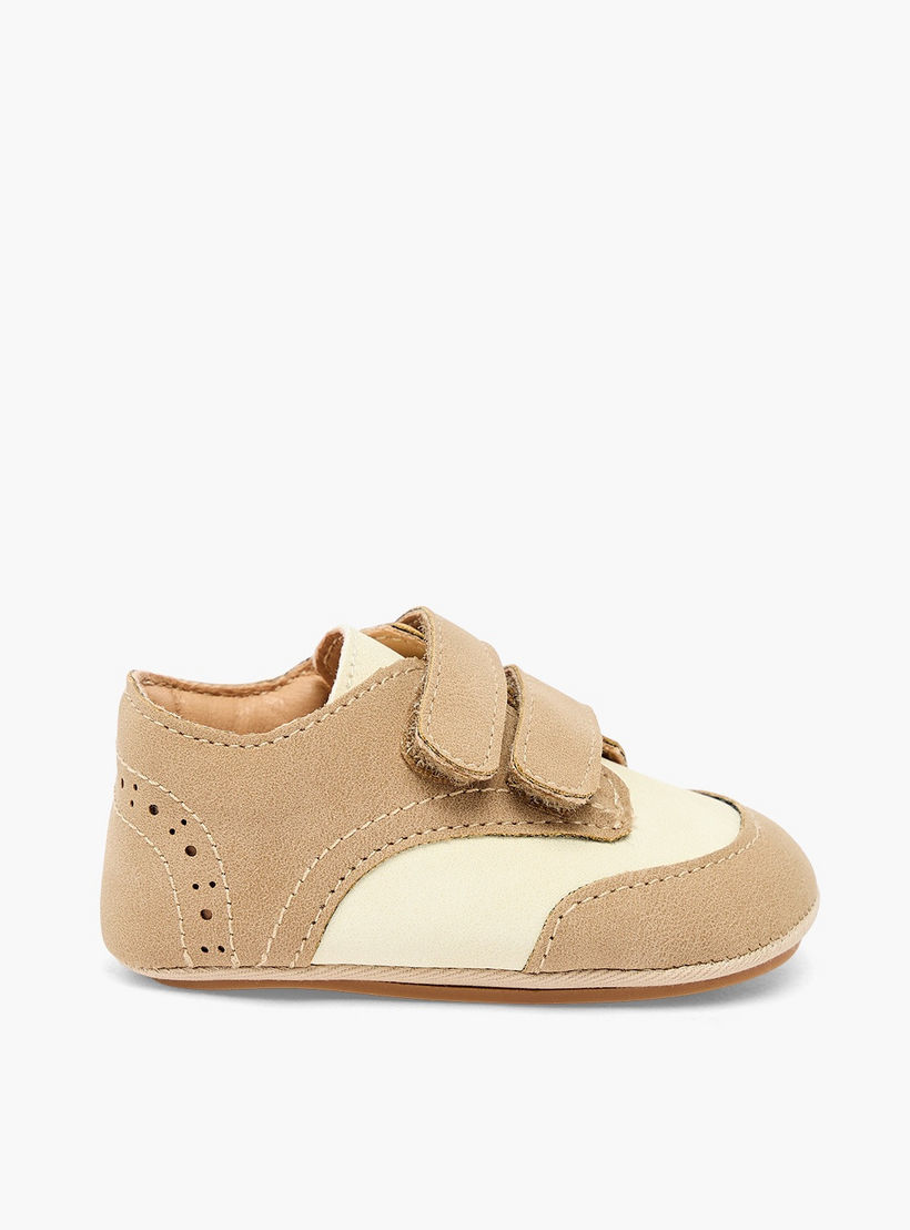 Barefeet Booties with Hook & Loop, Panelled Design-baby-boys-shoes-booties-image-3