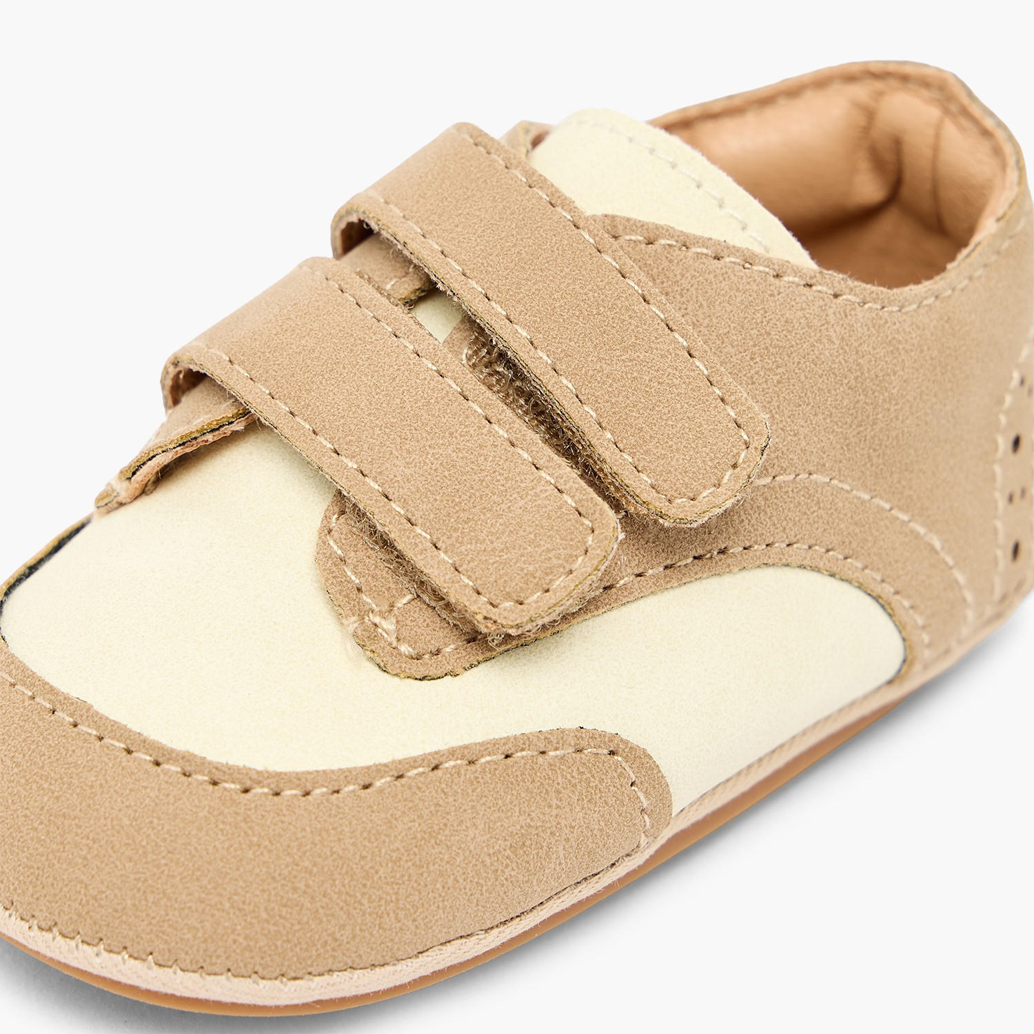 Barefeet Booties with Hook & Loop, Panelled Design-baby-boys-shoes-booties-image-4