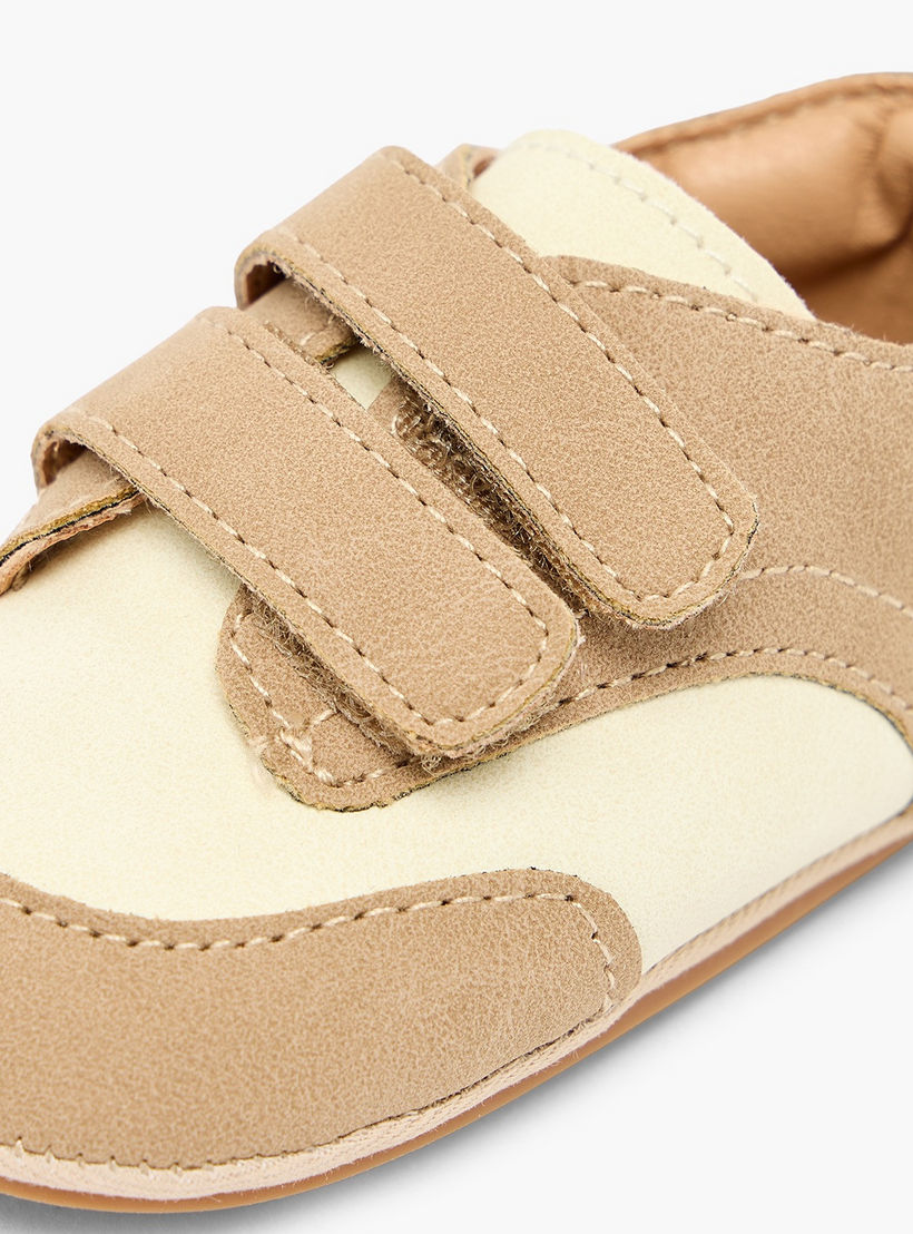 Barefeet Booties with Hook & Loop, Panelled Design-baby-boys-shoes-booties-image-4