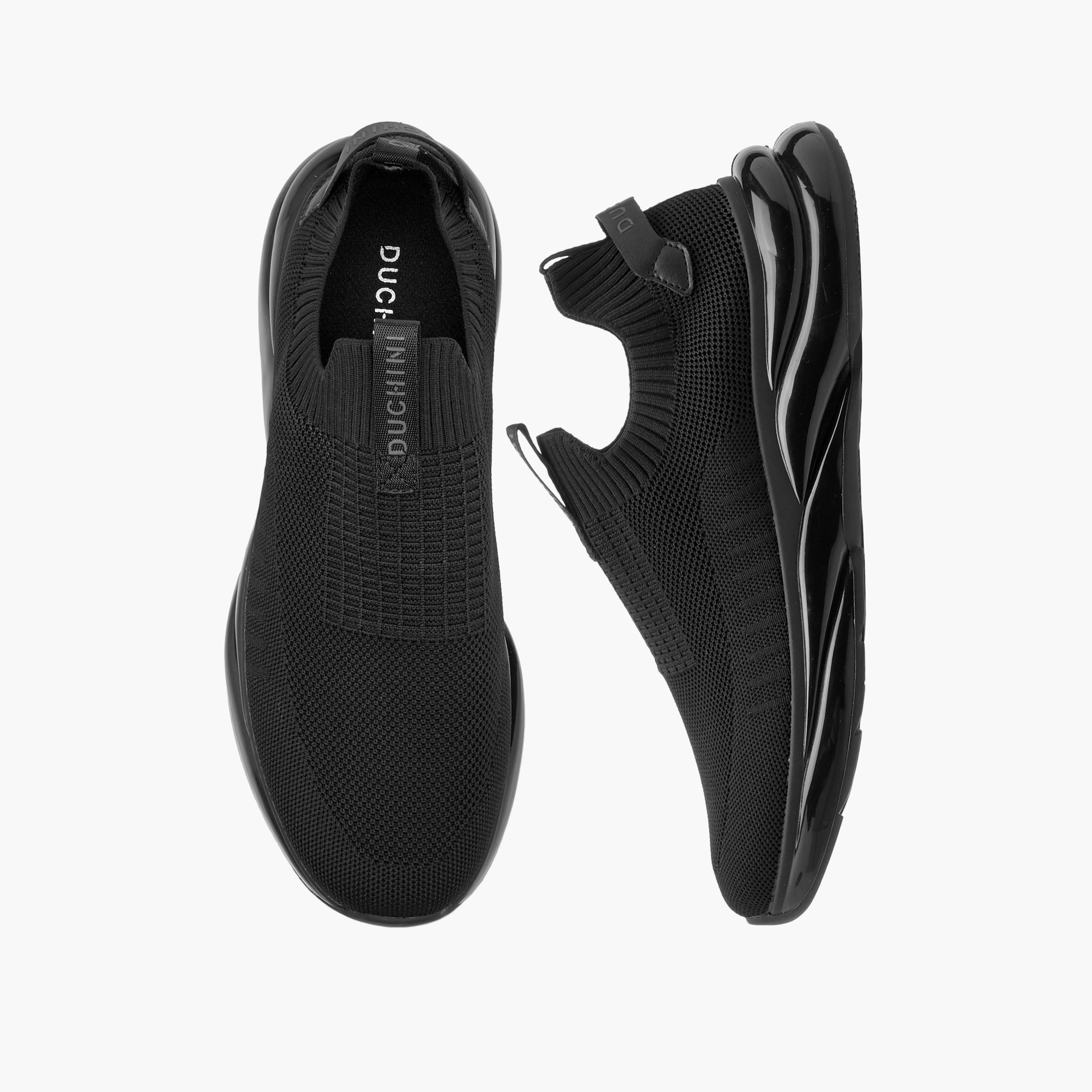 Duchini Men's Textured Slip-On Sneakers with Pull Tab-men-shoes-sneakers-image-1