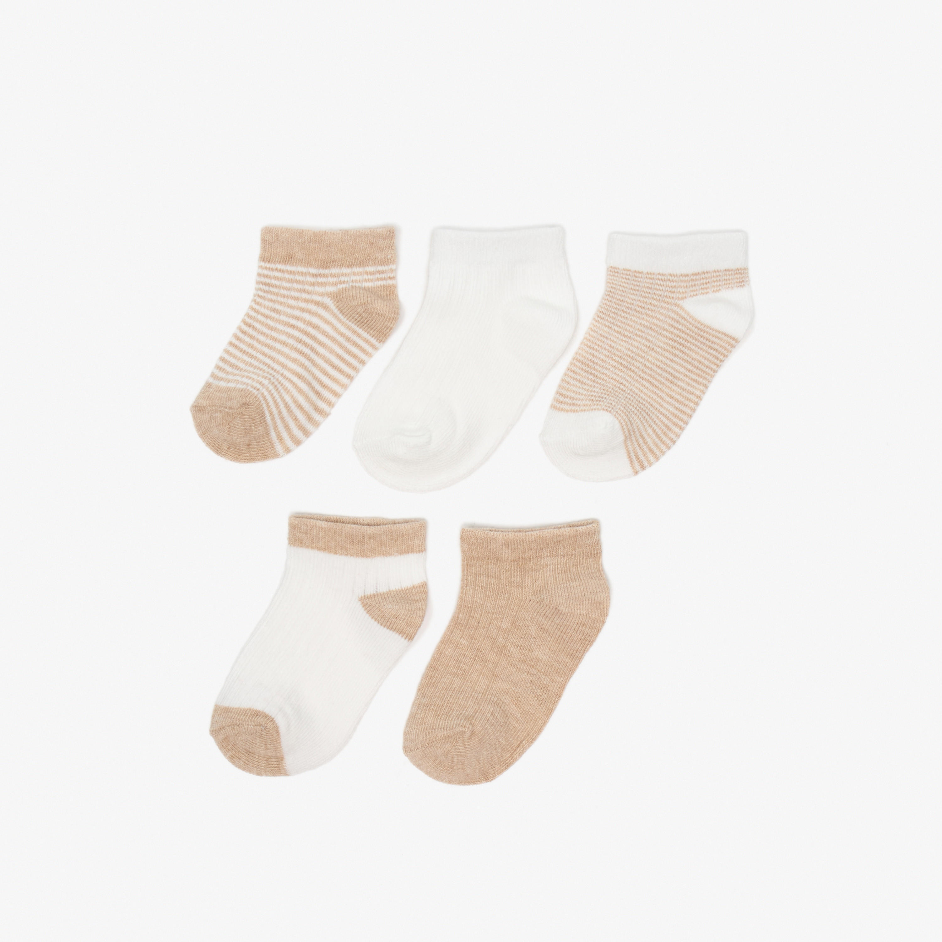 Barefeet Assorted Ankle Length Socks - Set of 5-girls-accessories-socks-image-1