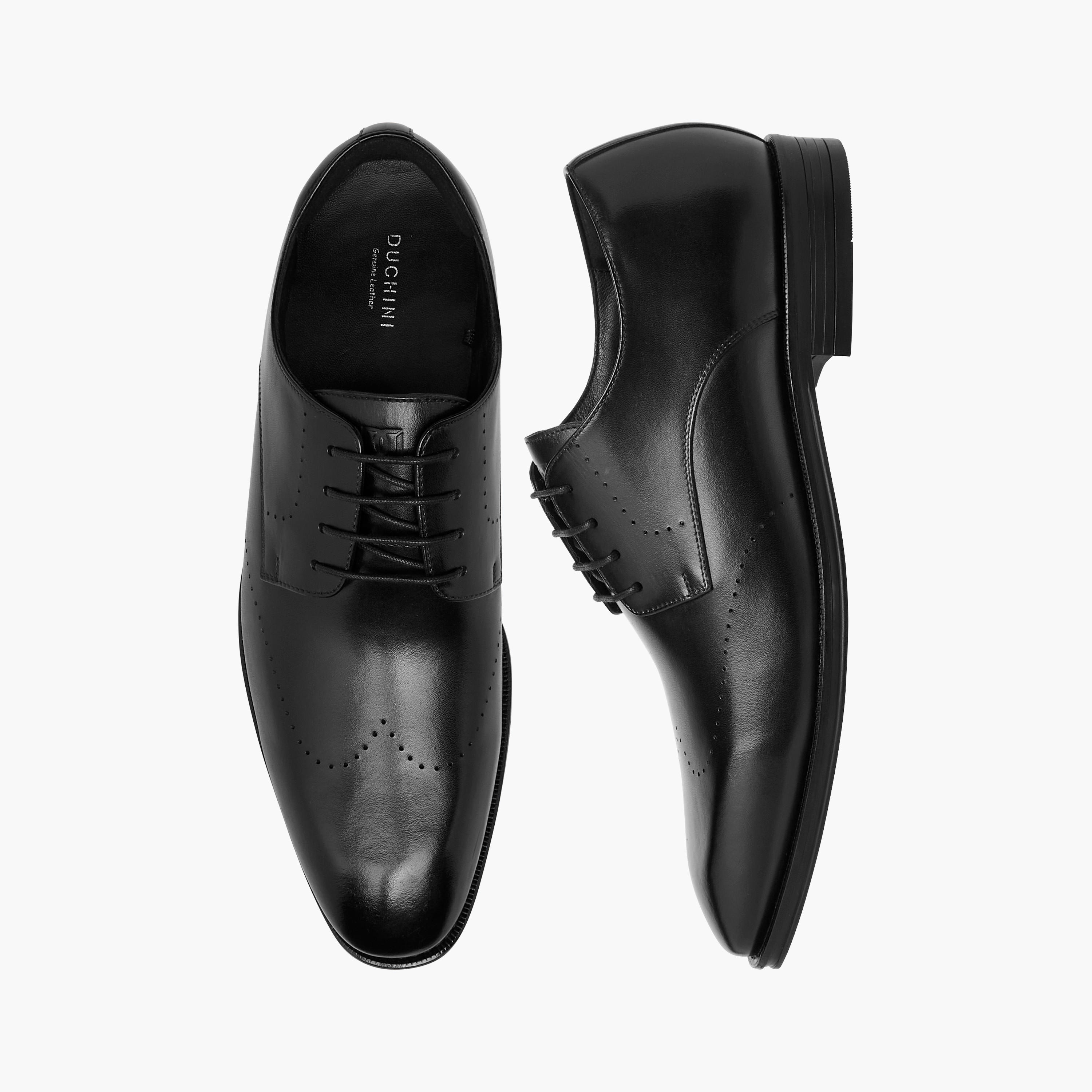 حذاء ديربي جلد سادة برباط للرجال من دوتشيني-men-shoes-formalshoes-image-1