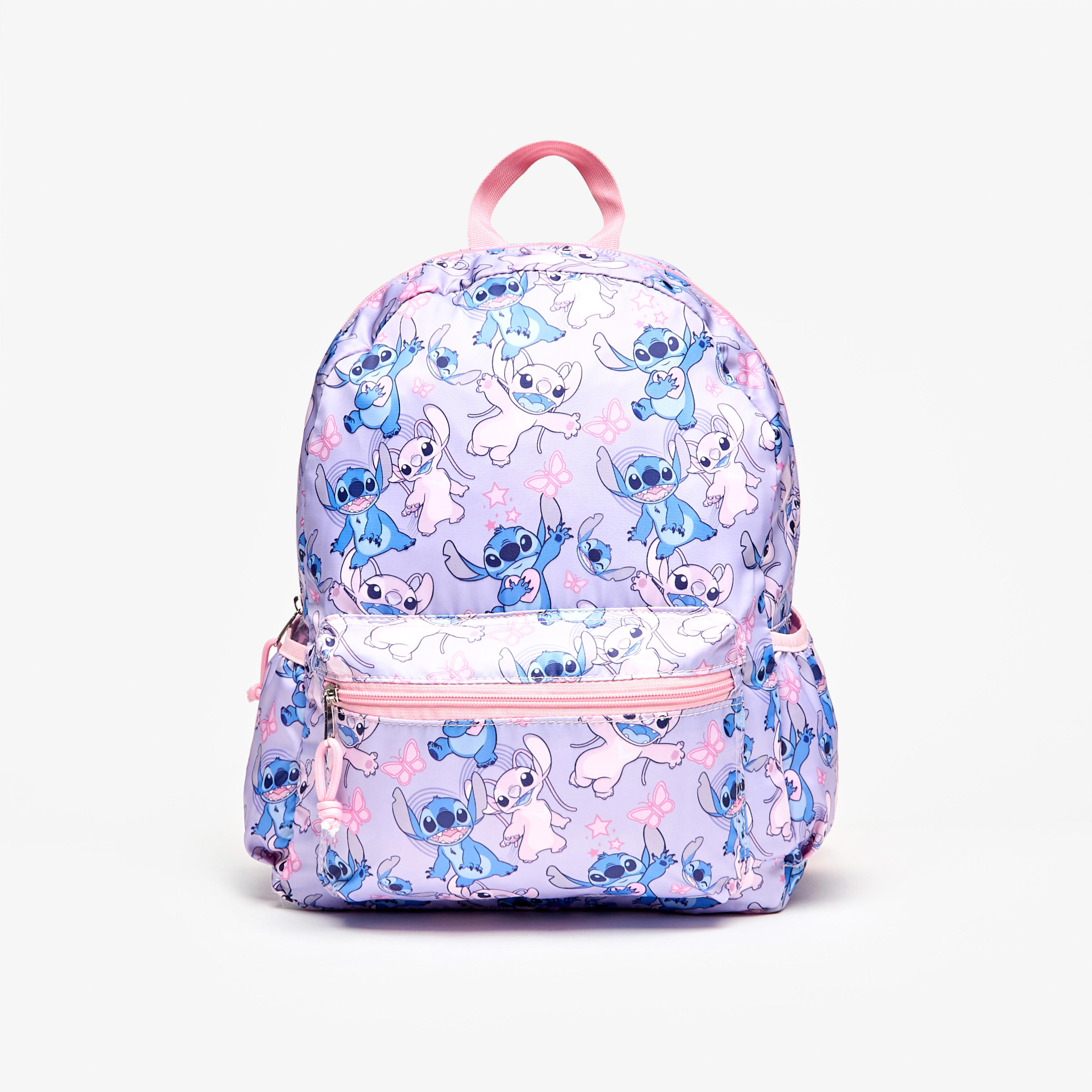Disney All-Over Stitch and Angel Print Backpack with Adjustable Straps and Zip Closure - 39x30x13 cm-school-bagsandbackpacks-backpacks-image-1