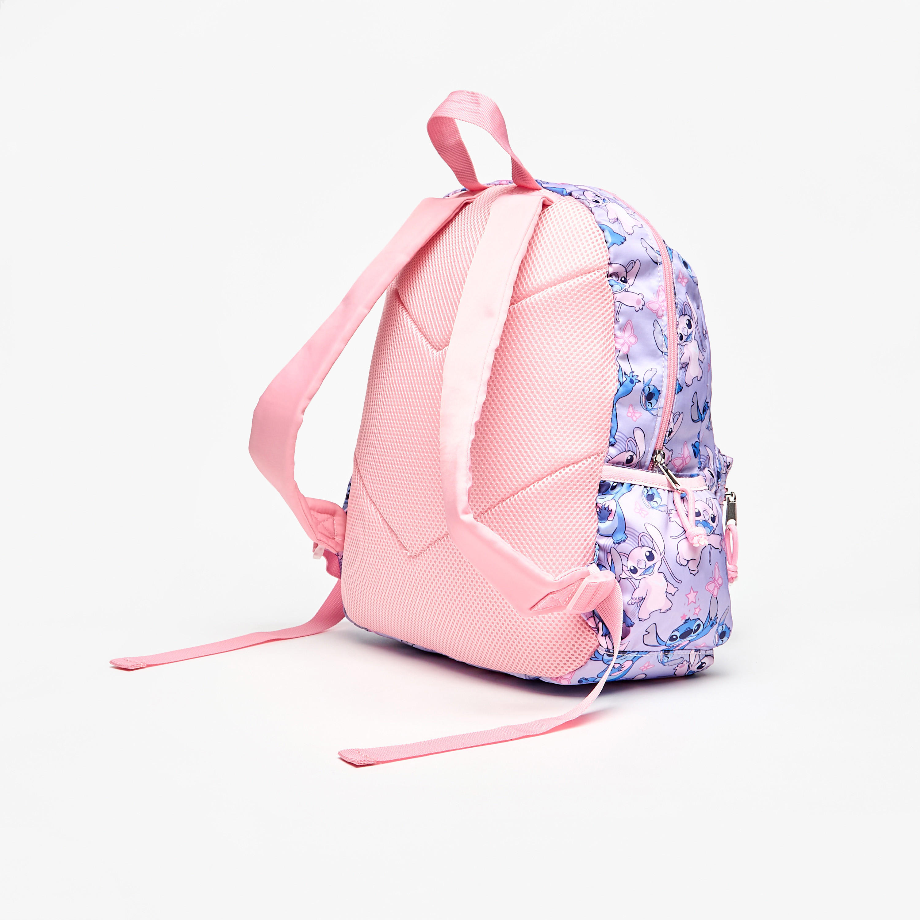 Disney All-Over Stitch and Angel Print Backpack with Adjustable Straps and Zip Closure - 39x30x13 cm-school-bagsandbackpacks-backpacks-image-2