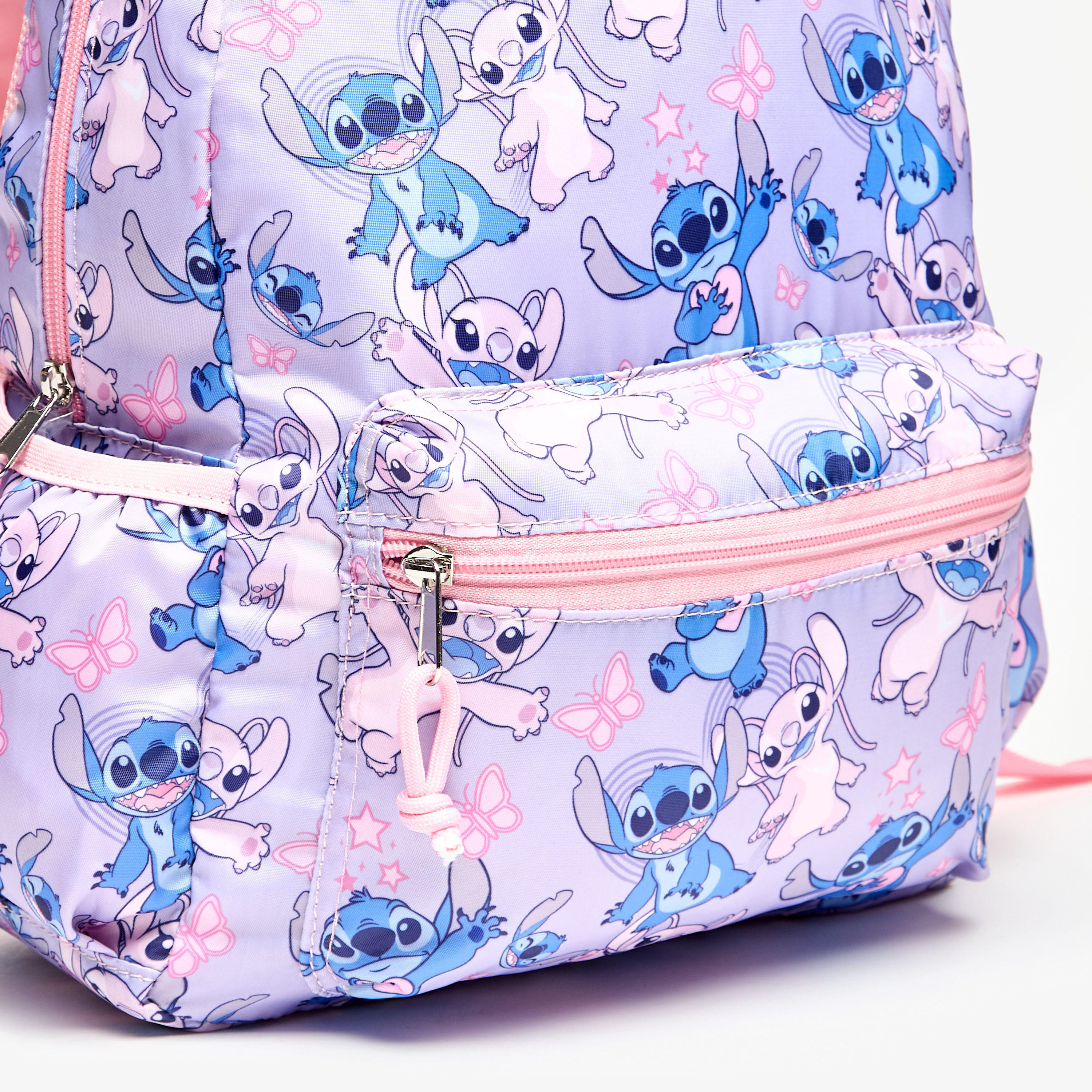 Disney All-Over Stitch and Angel Print Backpack with Adjustable Straps and Zip Closure - 39x30x13 cm-school-bagsandbackpacks-backpacks-image-3
