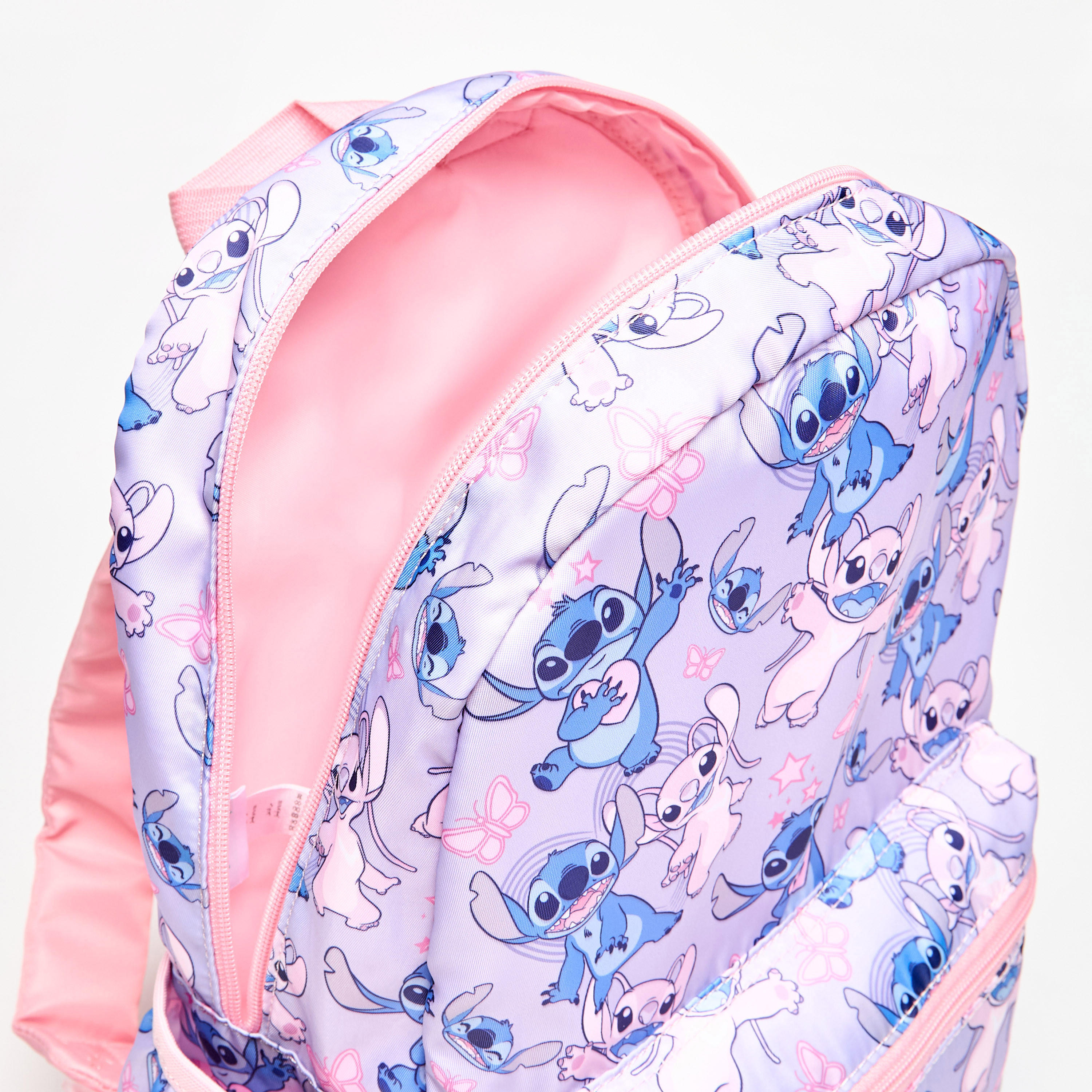 Disney All-Over Stitch and Angel Print Backpack with Adjustable Straps and Zip Closure - 39x30x13 cm-school-bagsandbackpacks-backpacks-image-4