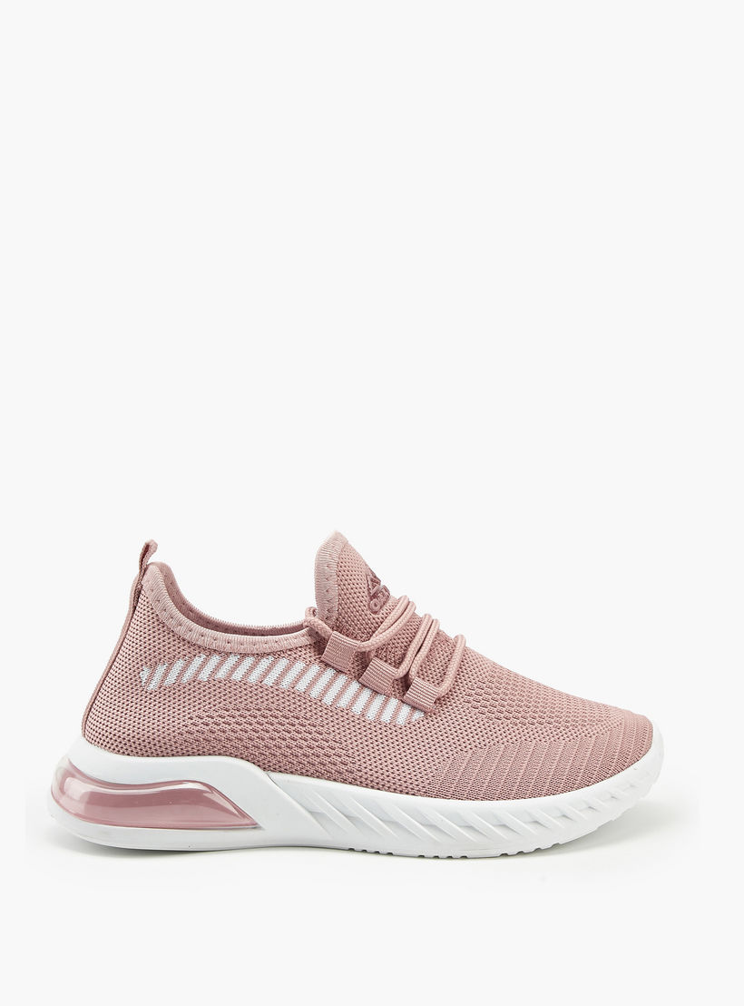 Oaklan By Shoexpress Girls Textured Up Lace-up Walking Shoes-girls-shoes-sports-image-2