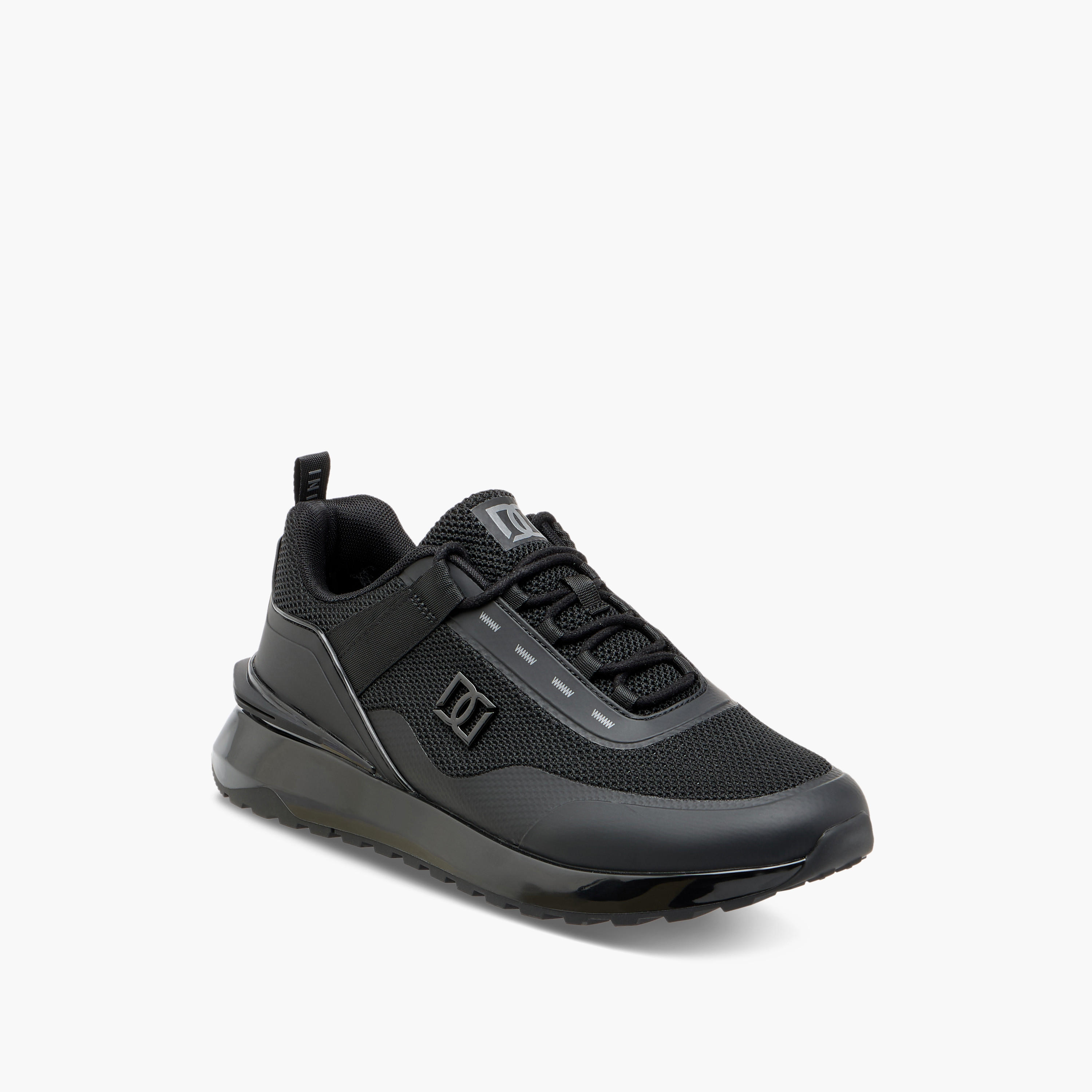 Duchini Men's Monotone Sneakers with Lace-Up Closure-men-shoes-sneakers-image-2
