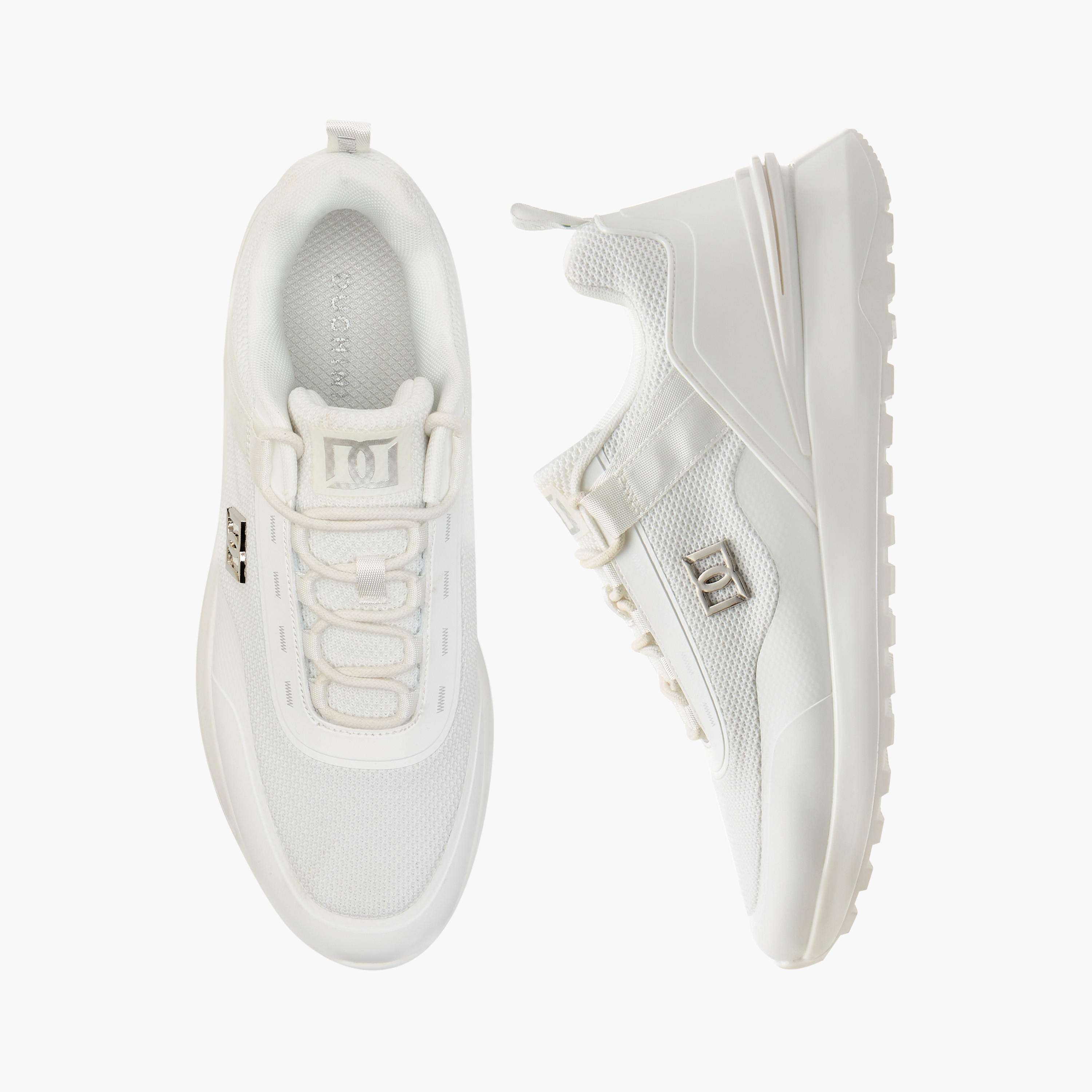 Duchini Men's Monotone Sneakers with Lace-Up Closure-men-shoes-sneakers-image-1