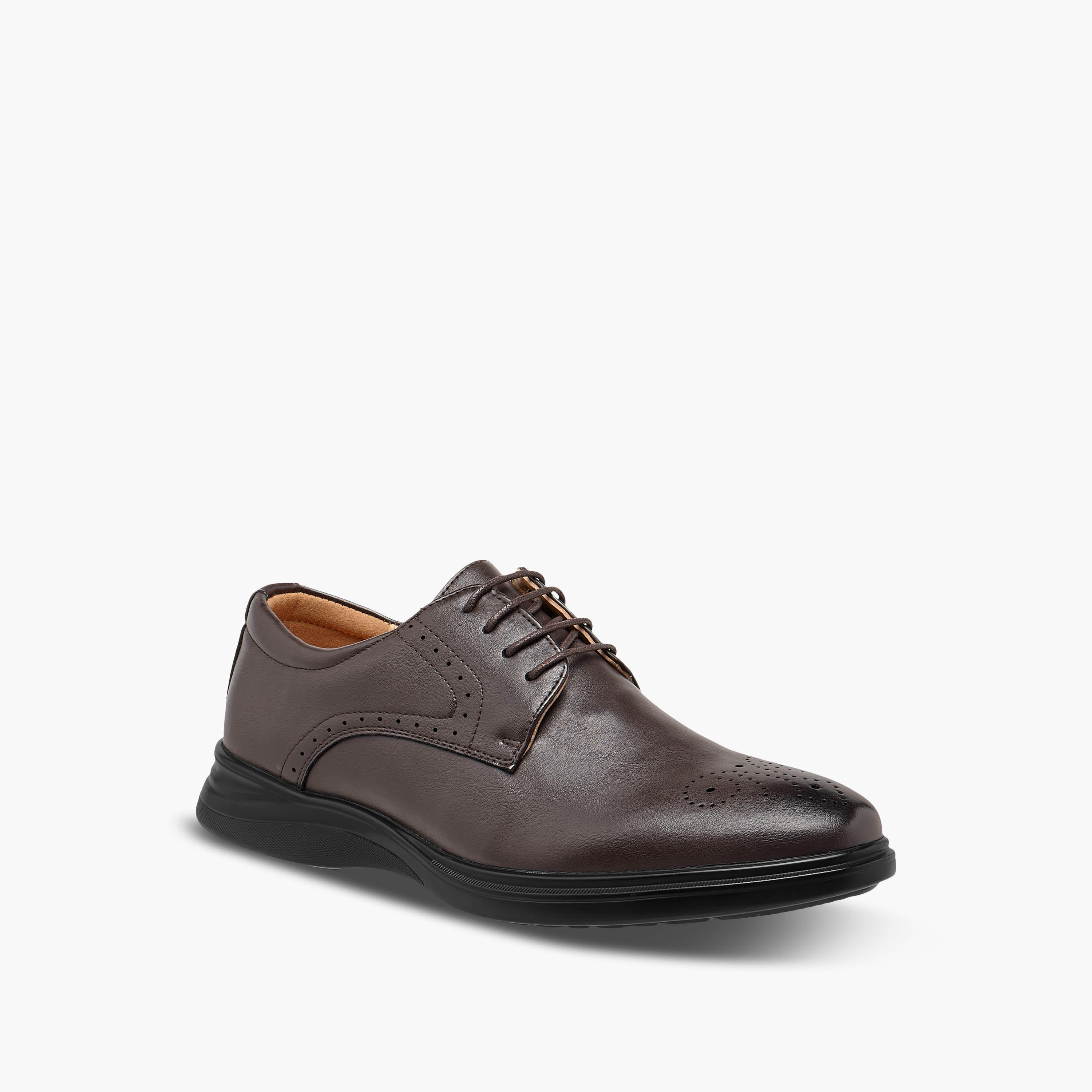 Le Confort Men Perforated Lace-Up Derby Shoes-men-shoes-formalshoes-image-2
