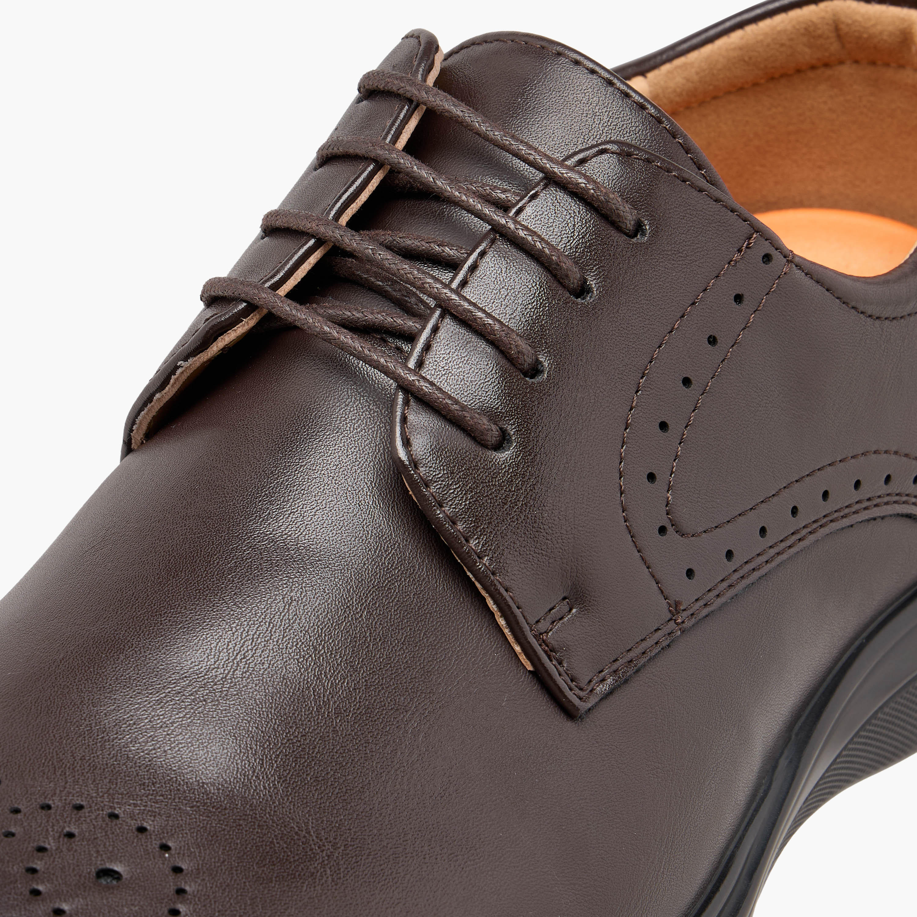 Le Confort Men Perforated Lace-Up Derby Shoes-men-shoes-formalshoes-image-4