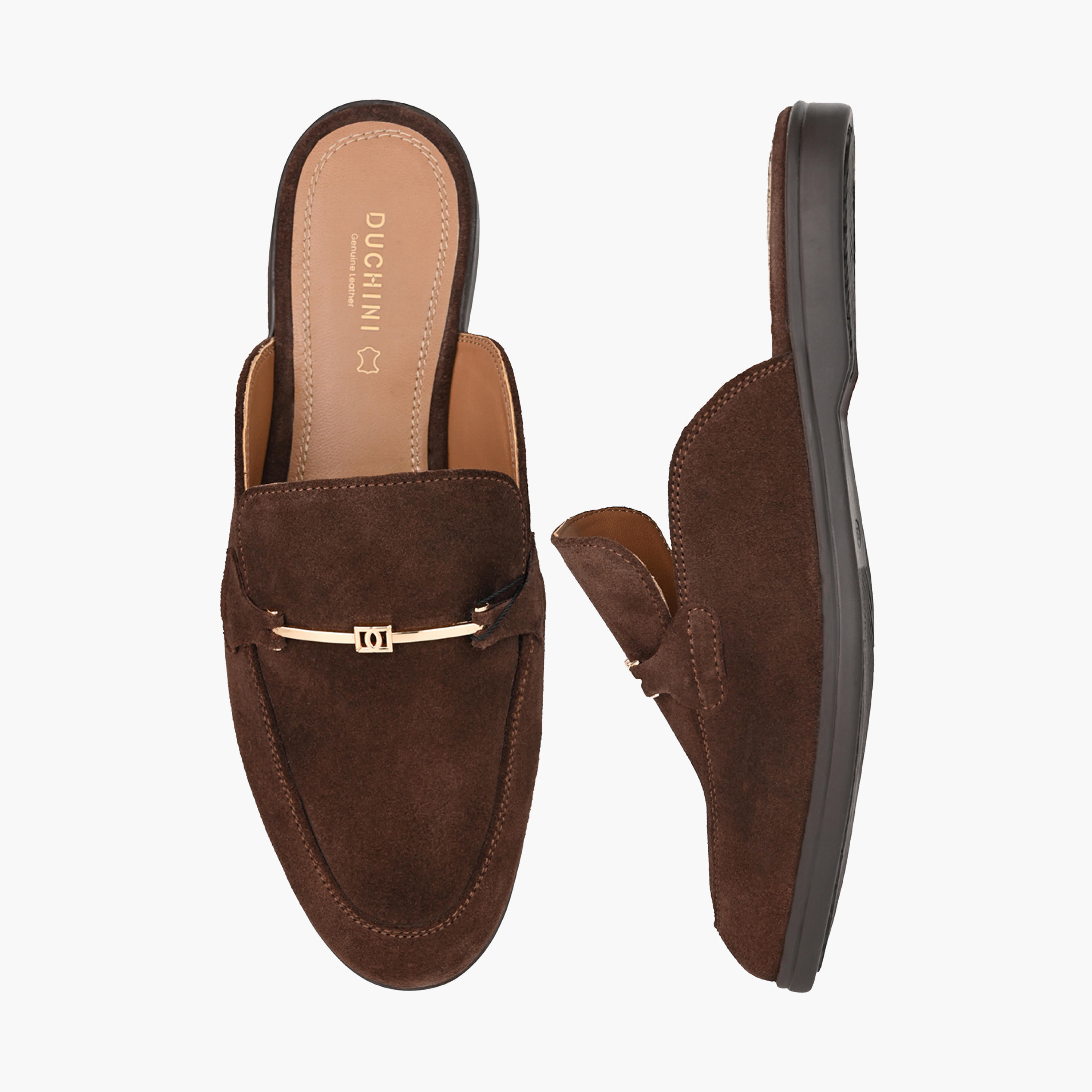 Duchini Women Metallic Accent Mules-women-shoes-flats-mules-image-1