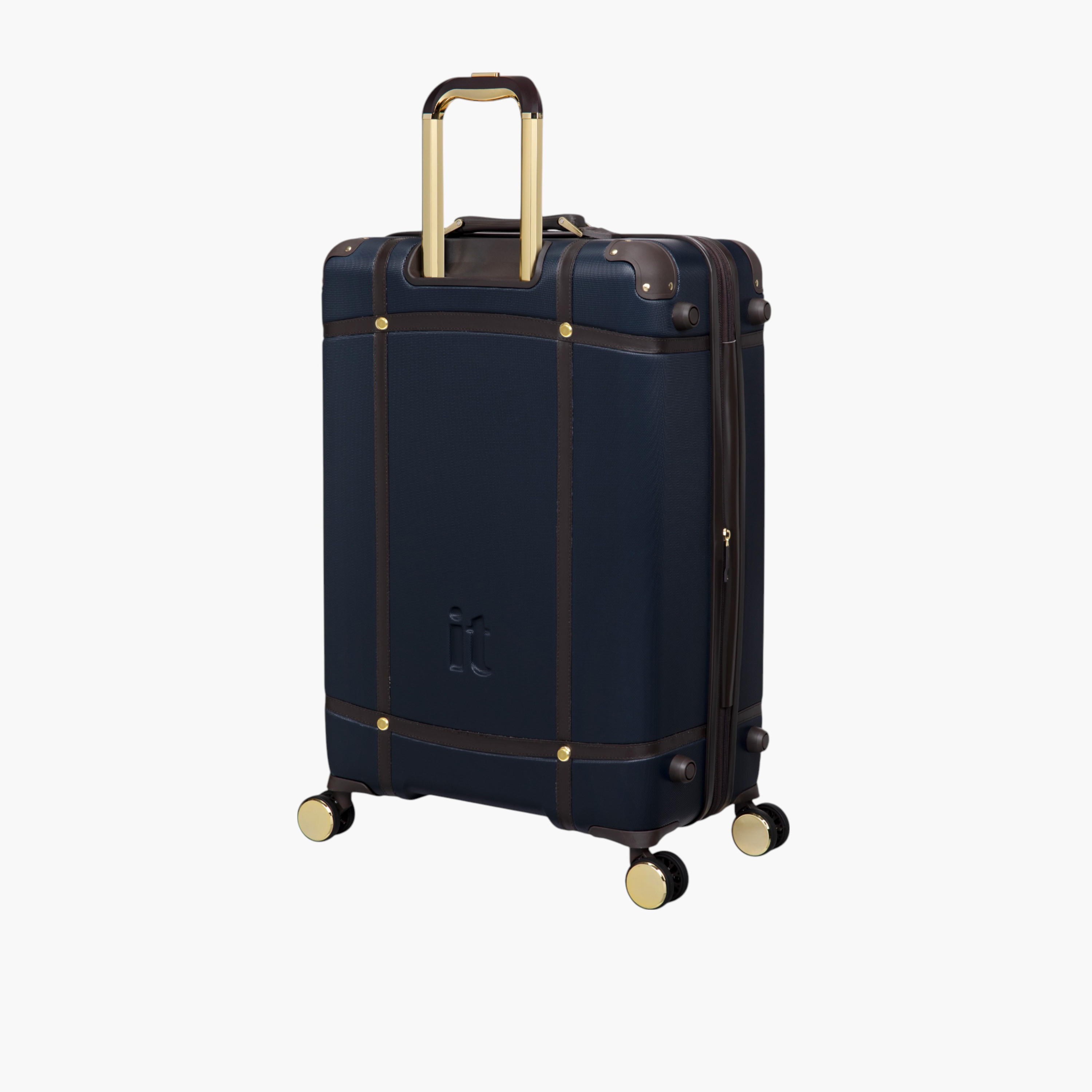 IT Solid Hardcase Trolley Bag with Retractable Handle and Zip Closure - 24 Inches Check-In Bag-travel-luggagesandbags-luggage-image-3