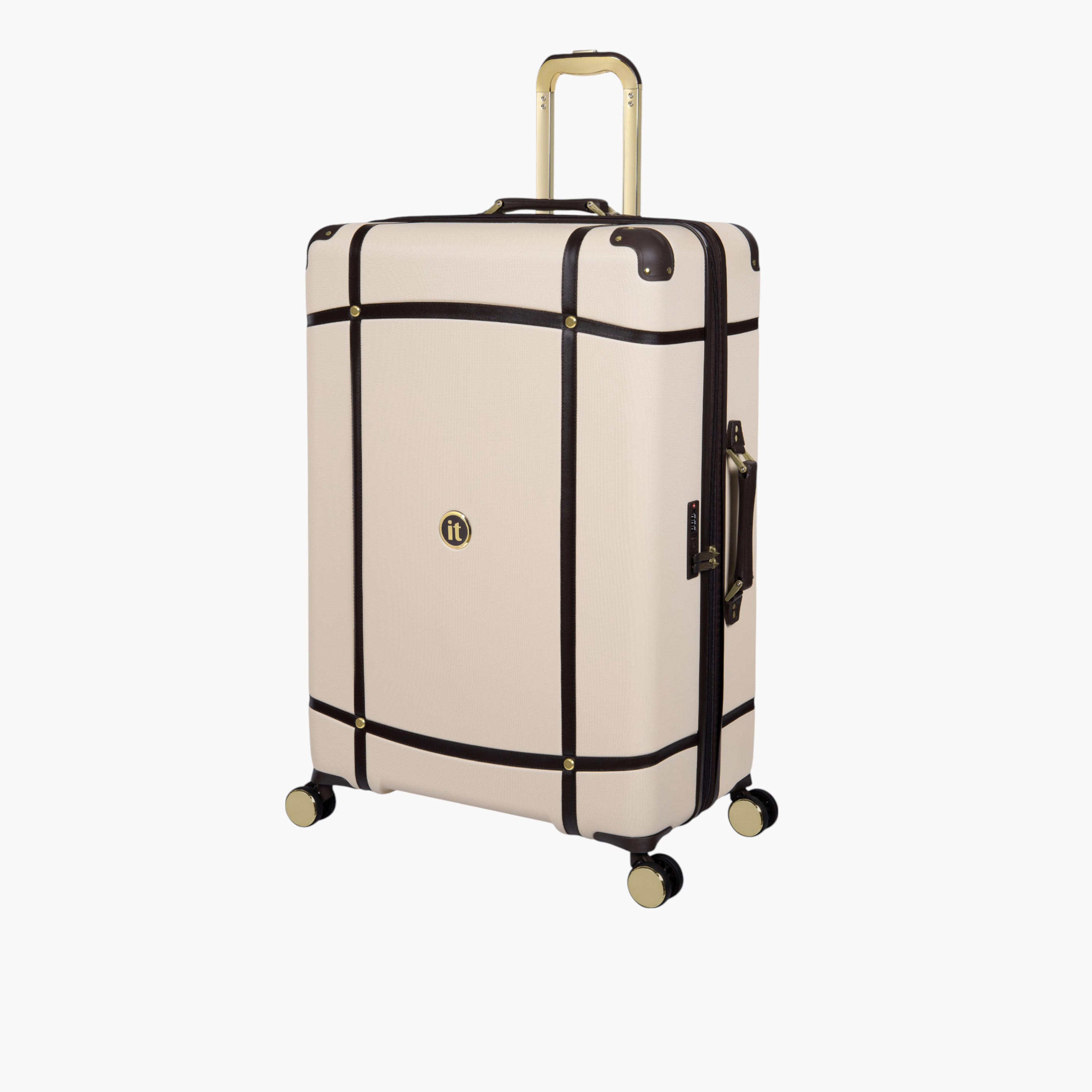 IT Solid Hardcase Trolley Bag with Retractable Handle and Zip Closure - 28 Inches Check-In Bag-travel-luggagesandbags-luggage-image-1