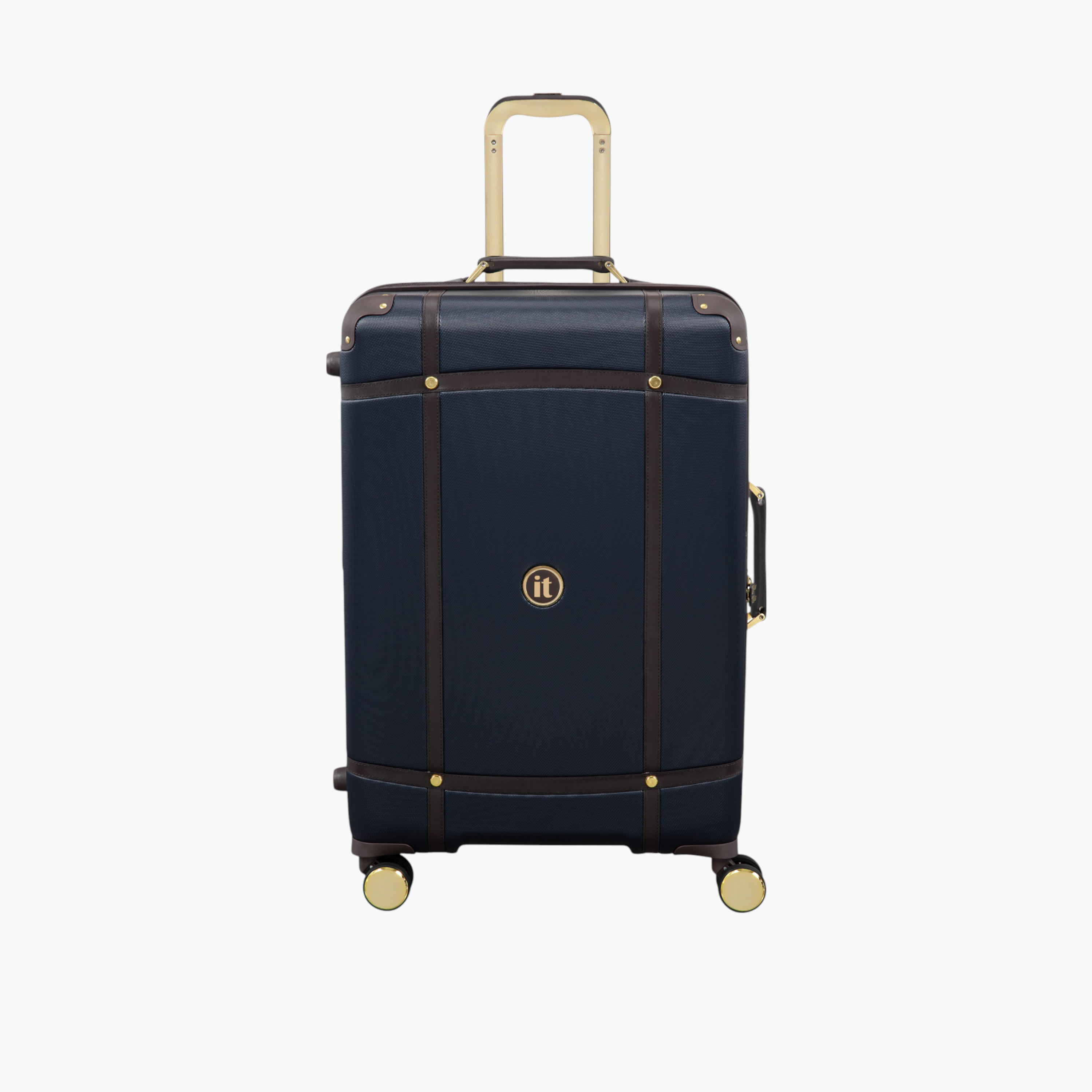IT Solid Hardcase Trolley Bag with Retractable Handle and Zip Closure - 28 Inches Check-In Bag-travel-luggagesandbags-luggage-image-2