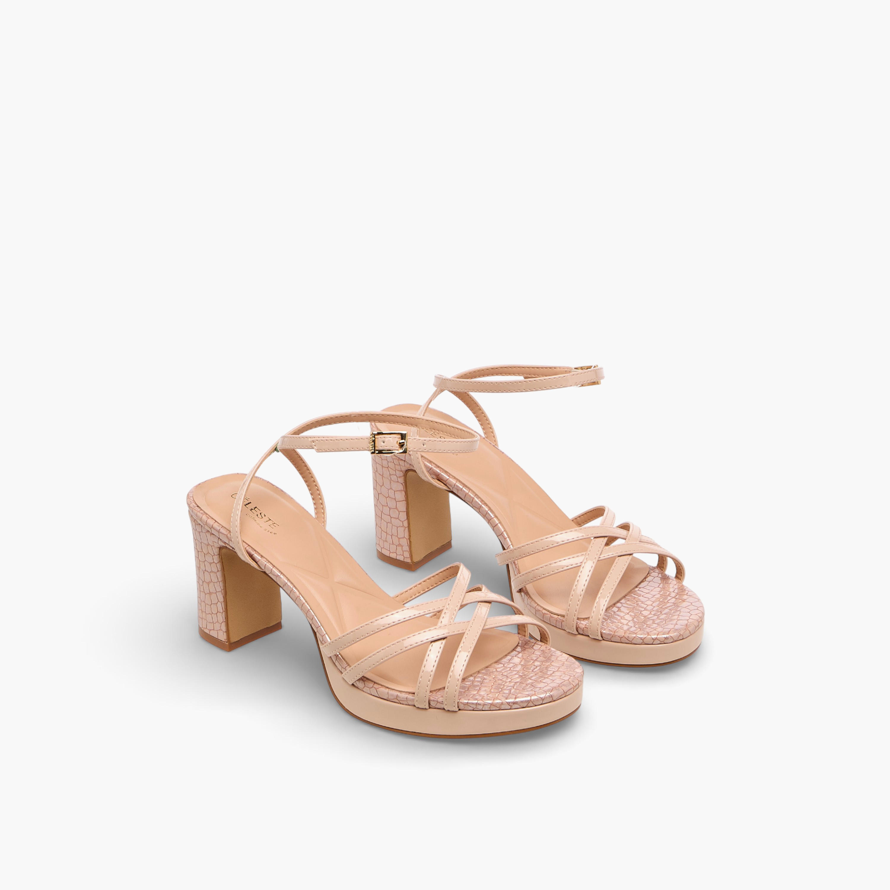 صندل بكعب سميك وحزام متقاطع للنساء من سيليست-women-shoes-sandals-heeled-image-1