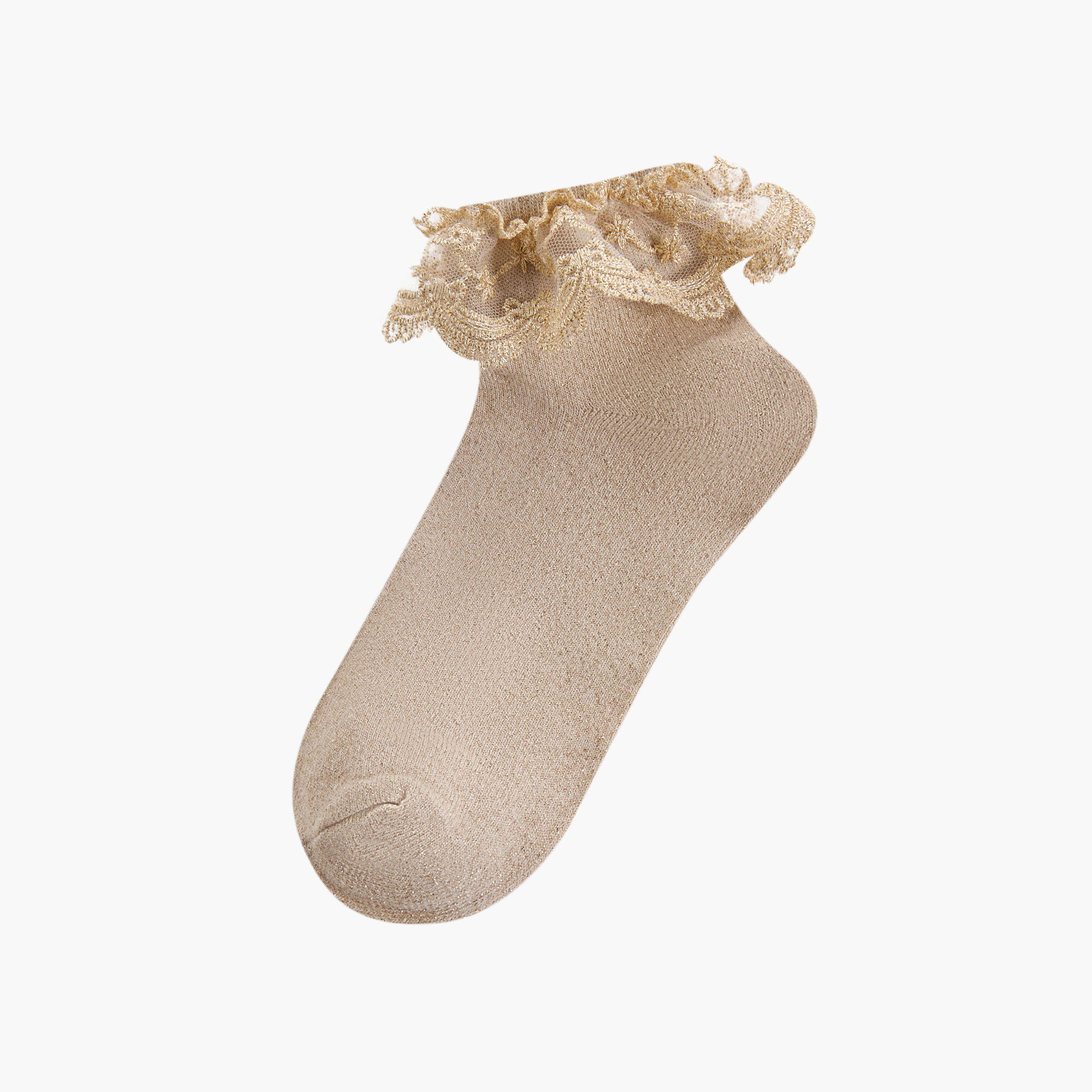 Little Missy Solid Socks with Frill Detail - Set of 2-girls-accessories-socks-image-2