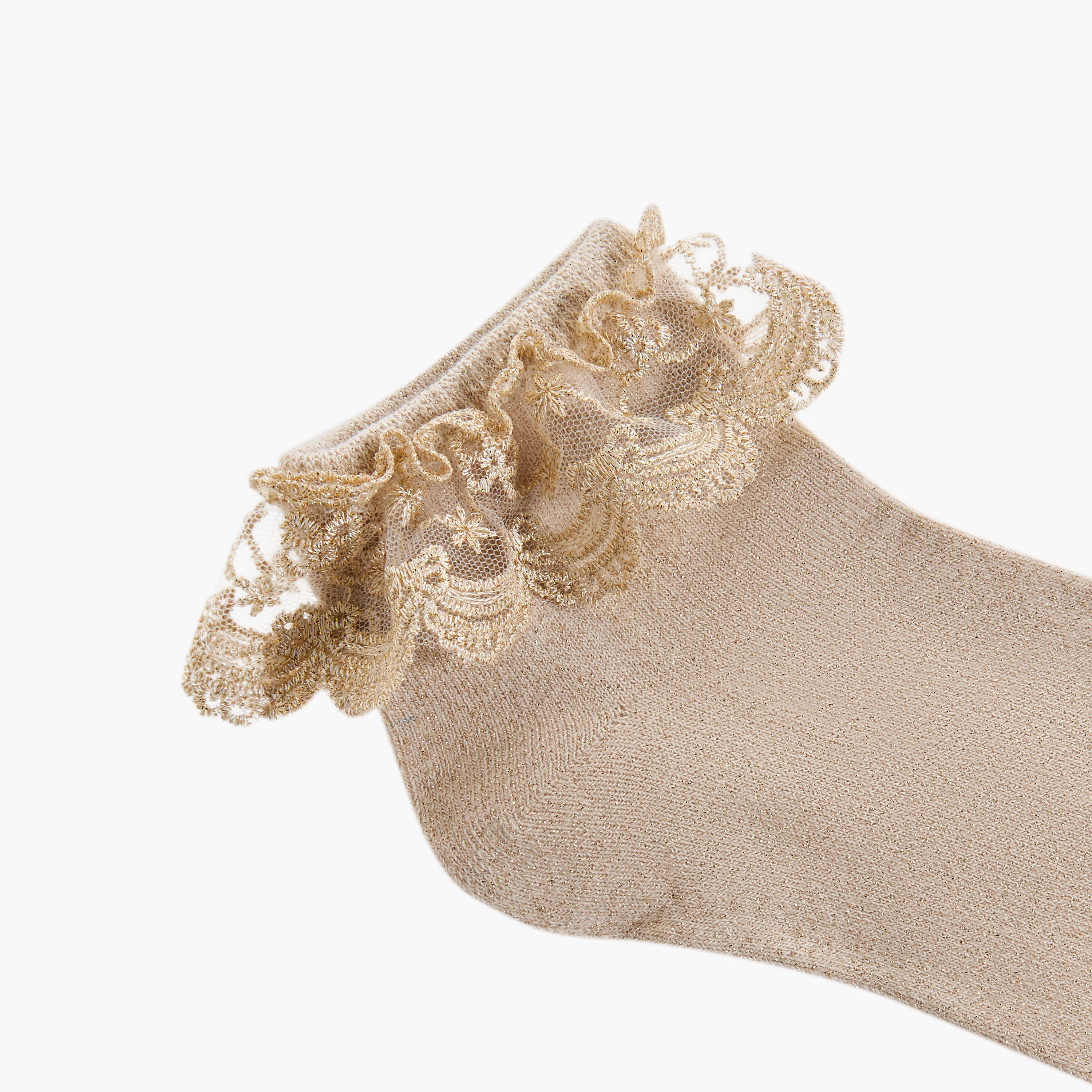 Little Missy Solid Socks with Frill Detail - Set of 2-girls-accessories-socks-image-5