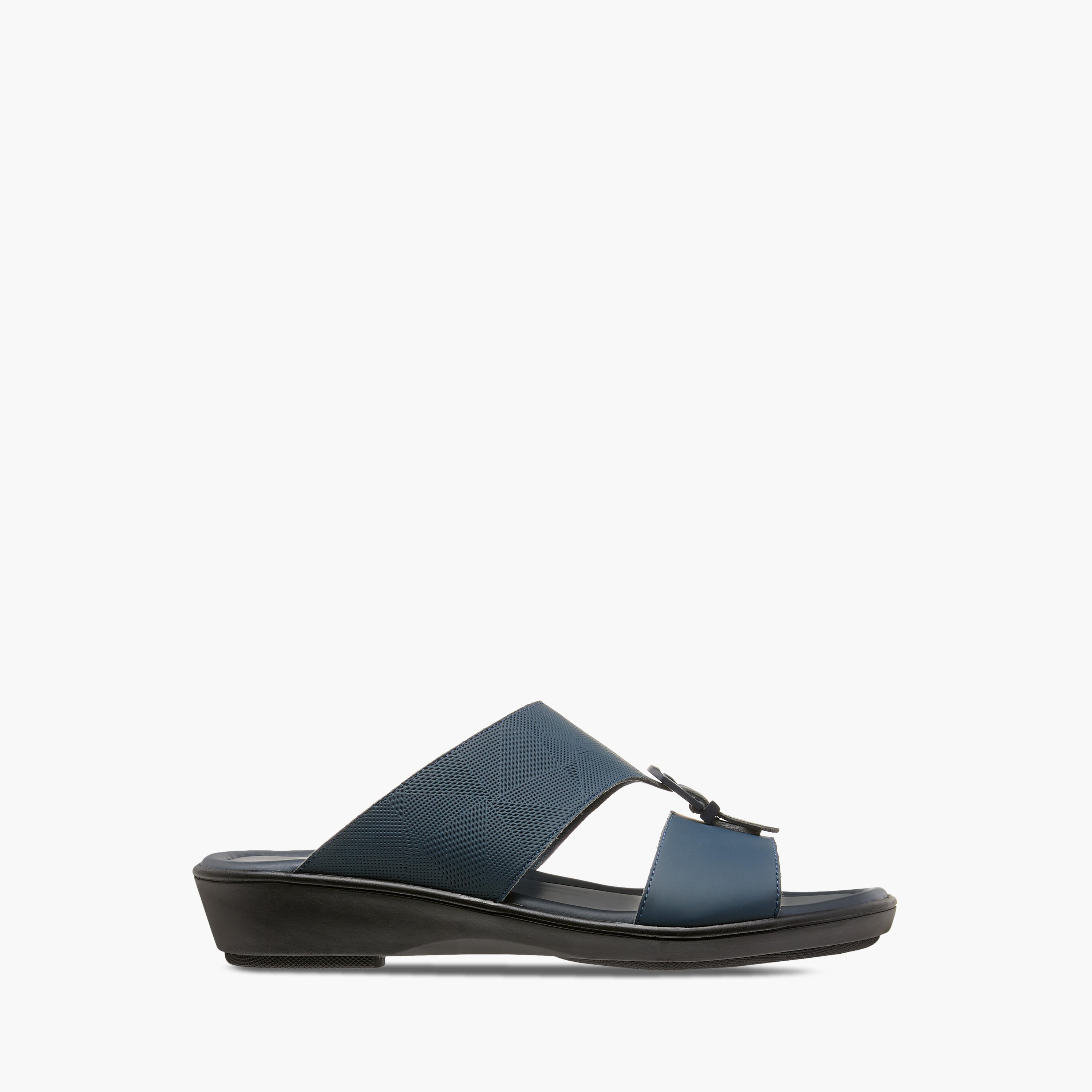 LBL by Shoexpress Textured Slip-On Arabic Sandals with Buckle Detail-men-shoes-sandals-image-2