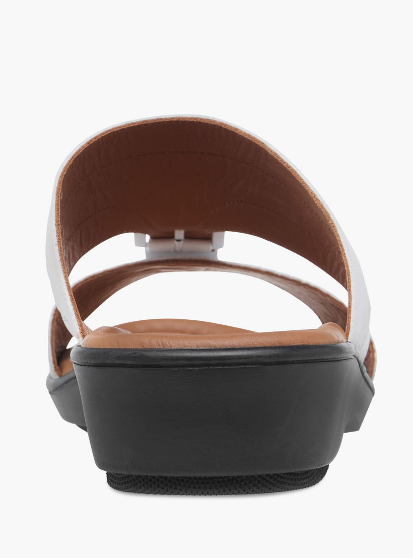 LBL by Shoexpress Textured Slip-On Arabic Sandals with Buckle Detail-men-shoes-sandals-image-4