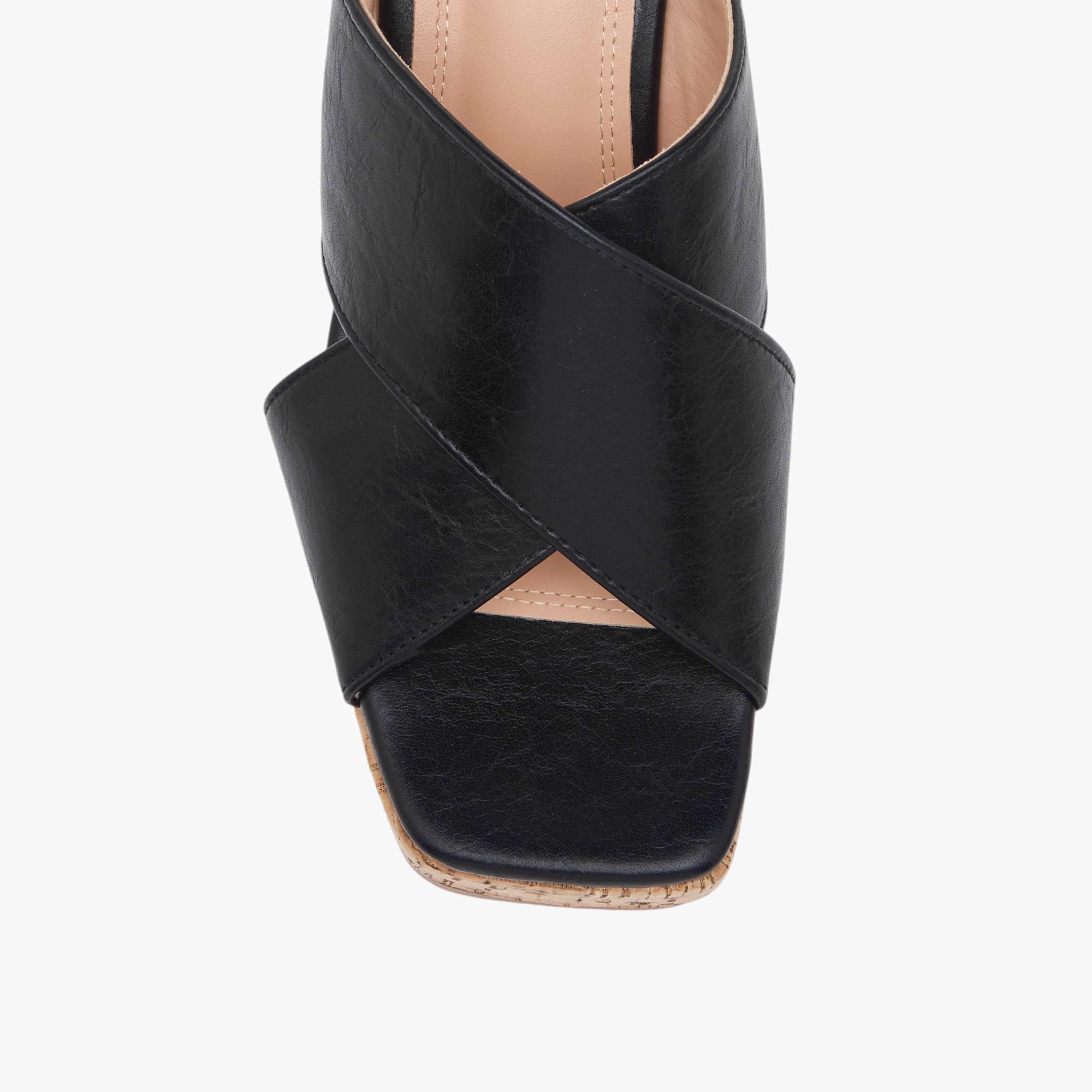 Celeste Women's Solid Slip-On Sandals with Wedge Heels-women-shoes-sandals-heeled-image-4