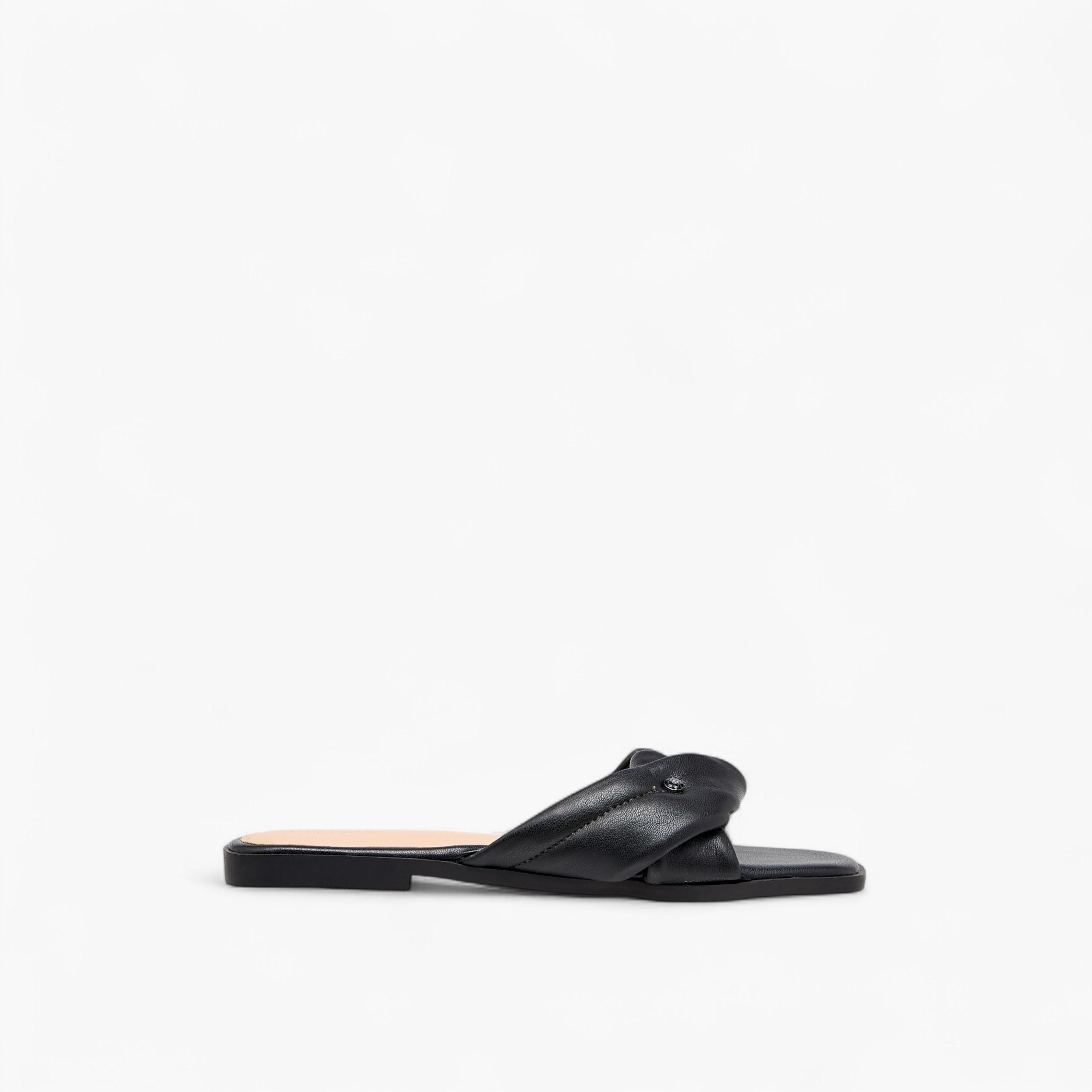 Flora Bella Solid Knot Detail Slip-On Flat Sandals-women-shoes-flats-sandals-image-3