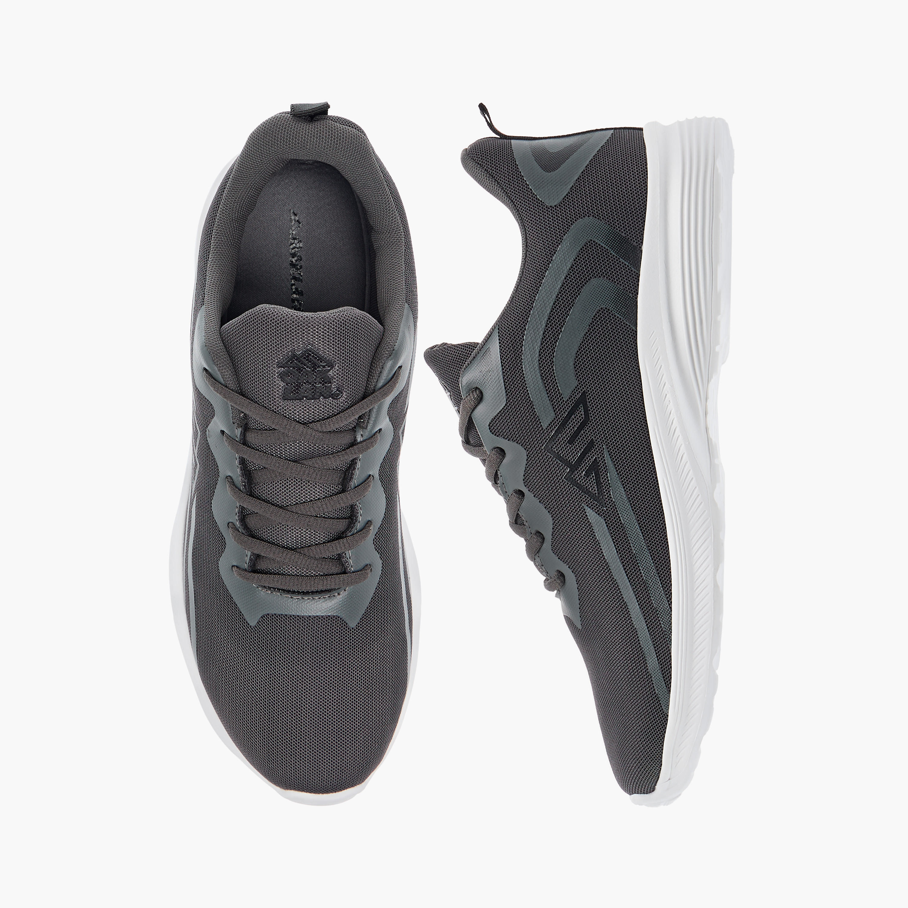 Oaklan by Shoexpress Logo Print Sports Shoes with Lace-up Closure-sports-men-shoes-image-1
