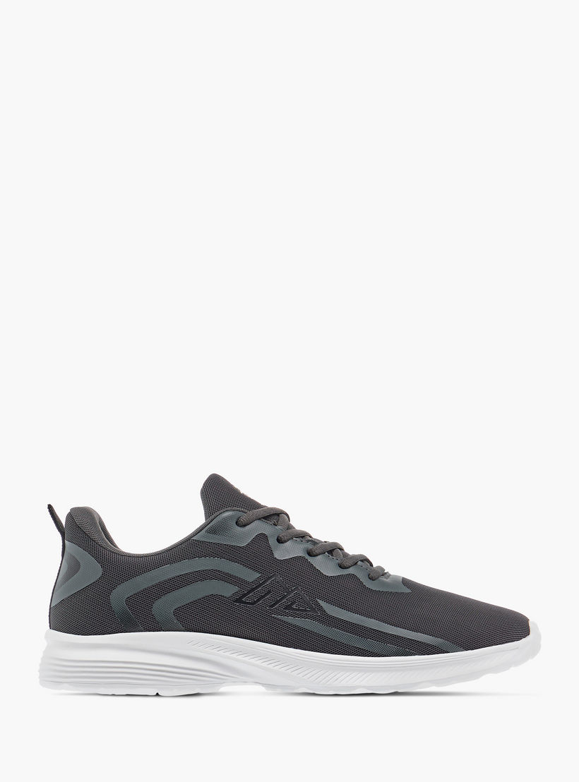 Oaklan by Shoexpress Logo Print Sports Shoes with Lace-up Closure-sports-men-shoes-image-3