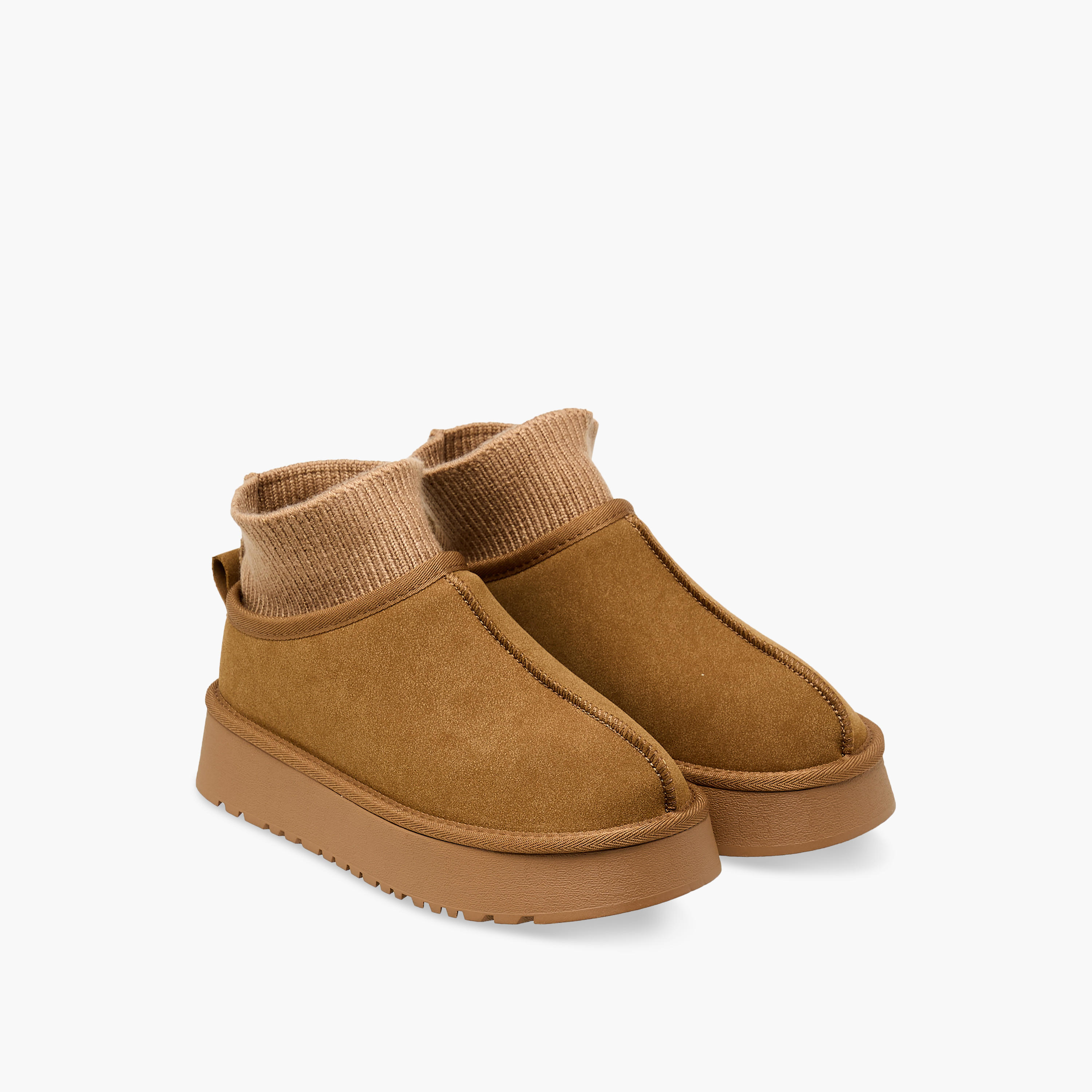 Flora Bella Women Ribbed Cuff Ankle Boots-women-shoes-boots-image-1