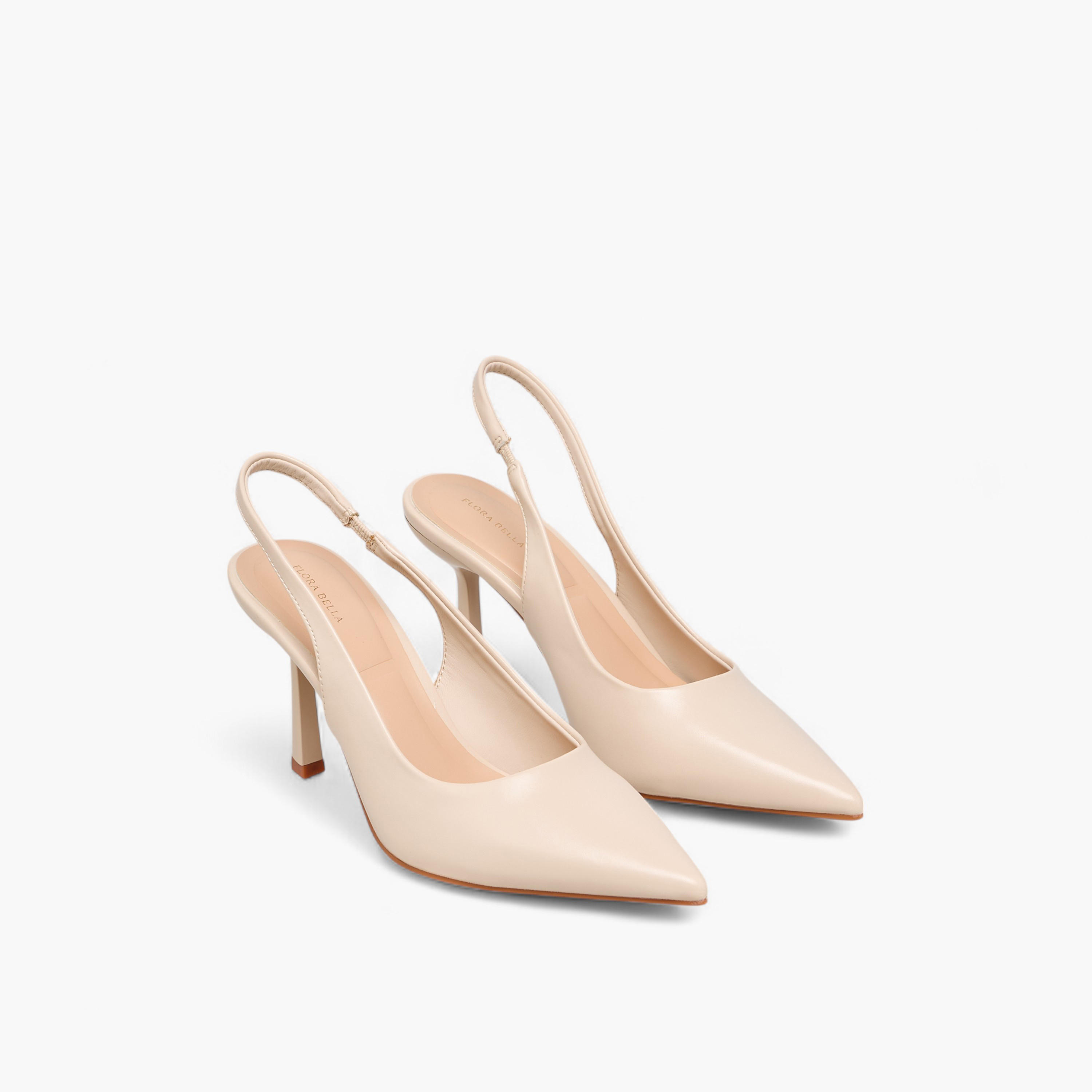 حذاء سادة بكعب ستيليتو وحزام خلفي من فلورا بيلا-women-shoes-heels-image-1
