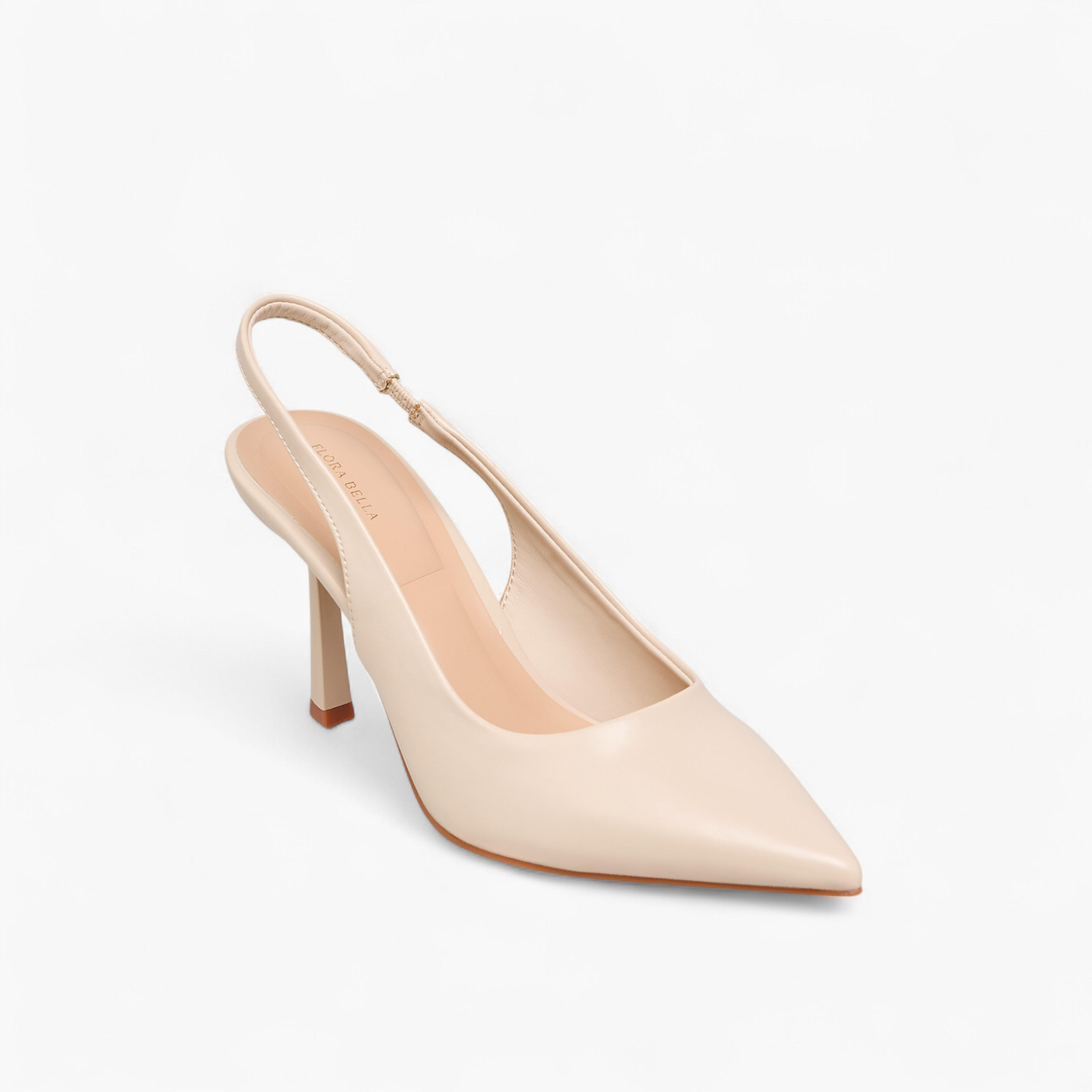 حذاء سادة بكعب ستيليتو وحزام خلفي من فلورا بيلا-women-shoes-heels-image-2