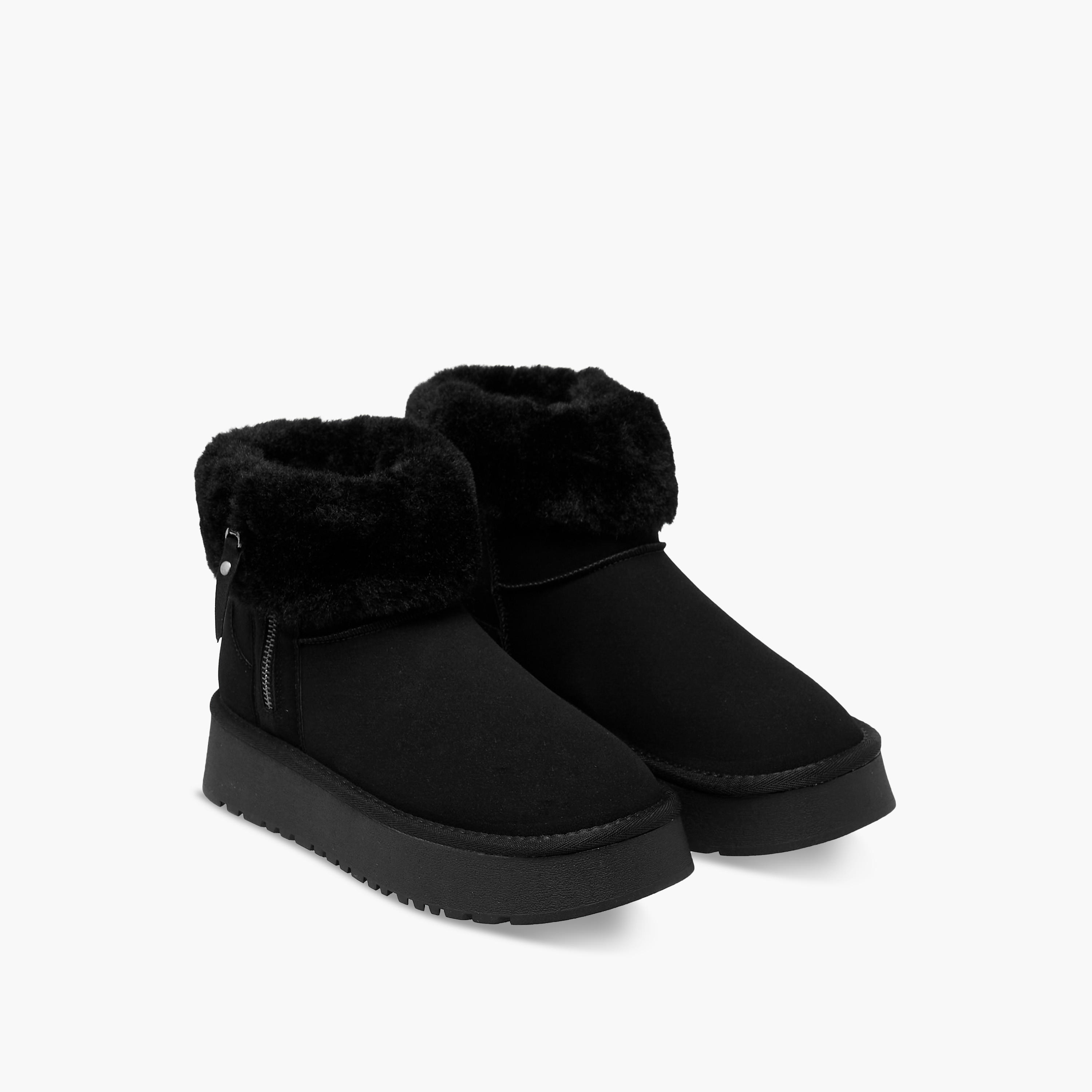 Flora Bella Women Faux Fur Lined Ankle Boots-women-shoes-boots-image-1