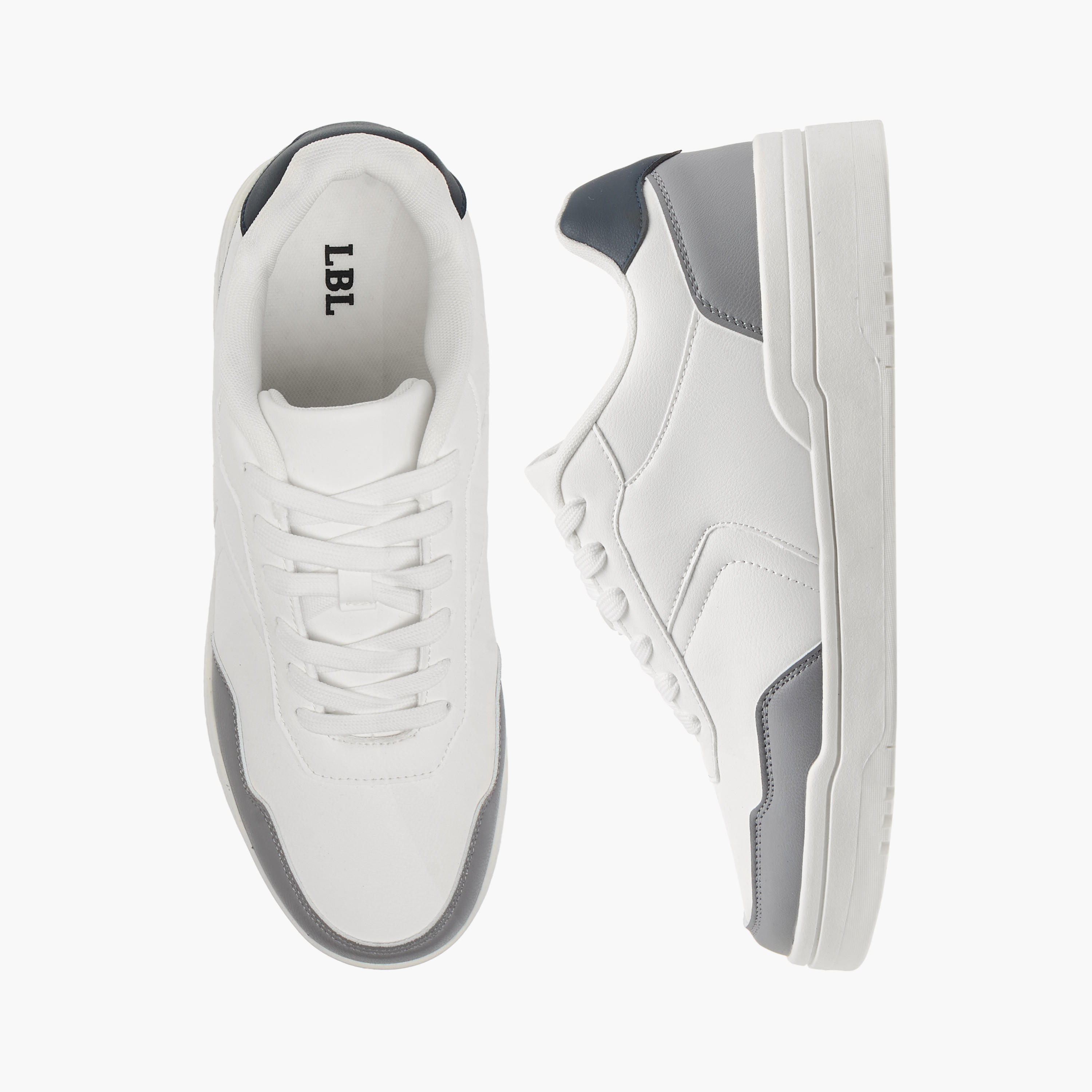 LBL by Shoexpress Panelled Sneakers with Lace-Up Closure-men-shoes-sneakers-image-1