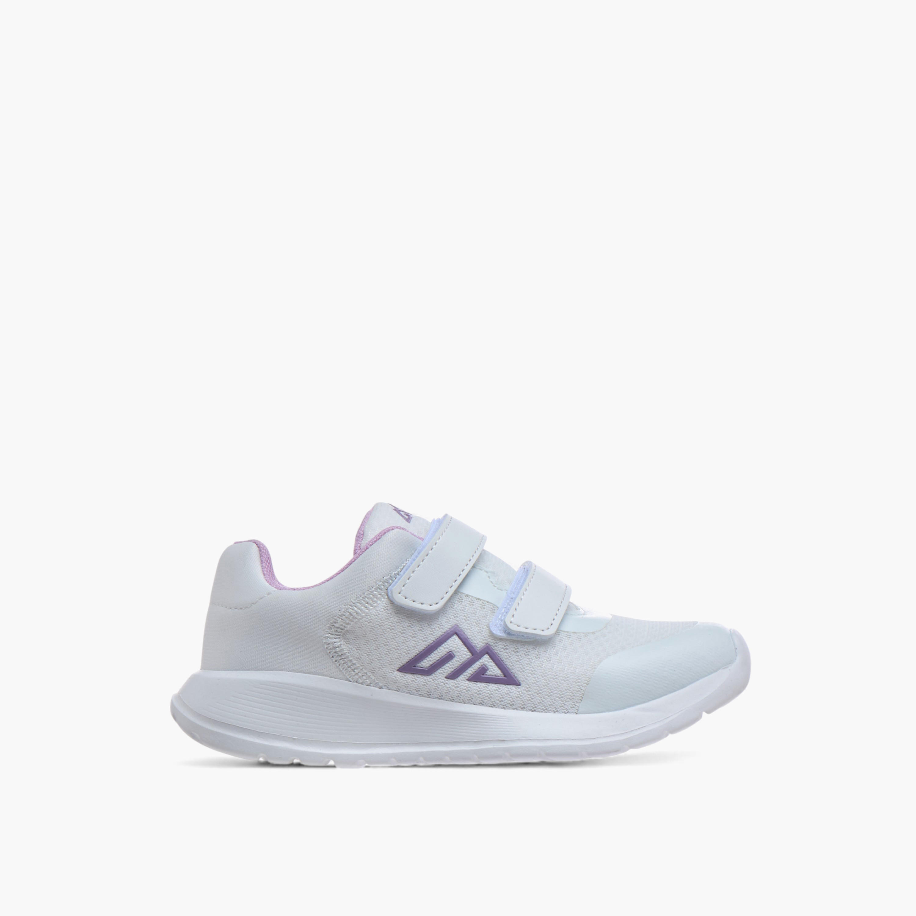 Oaklan by Shoexpress Logo Print Sports Shoes with Hook and Loop Closure-girls-shoes-sports-image-3