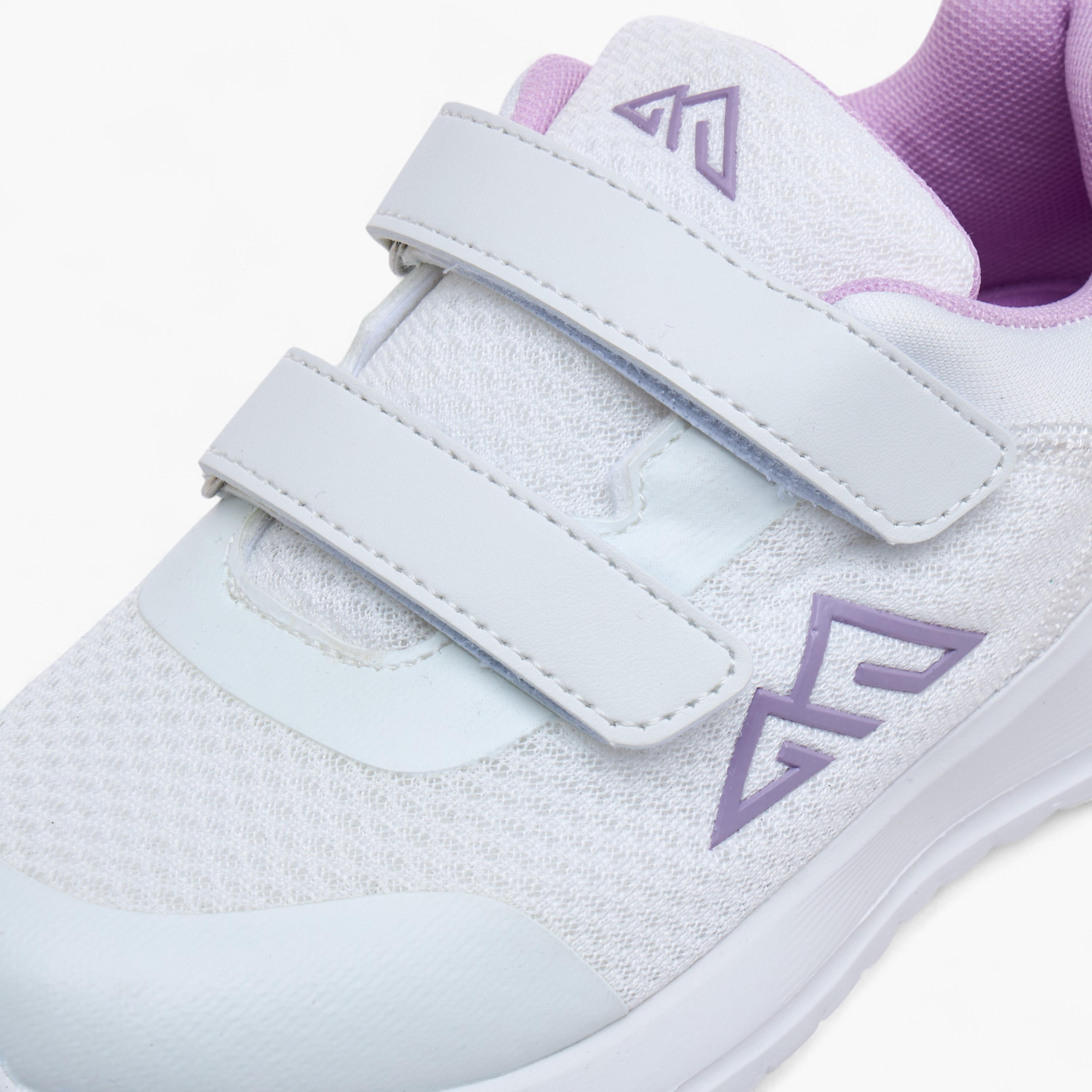 Oaklan by Shoexpress Logo Print Sports Shoes with Hook and Loop Closure-girls-shoes-sports-image-4