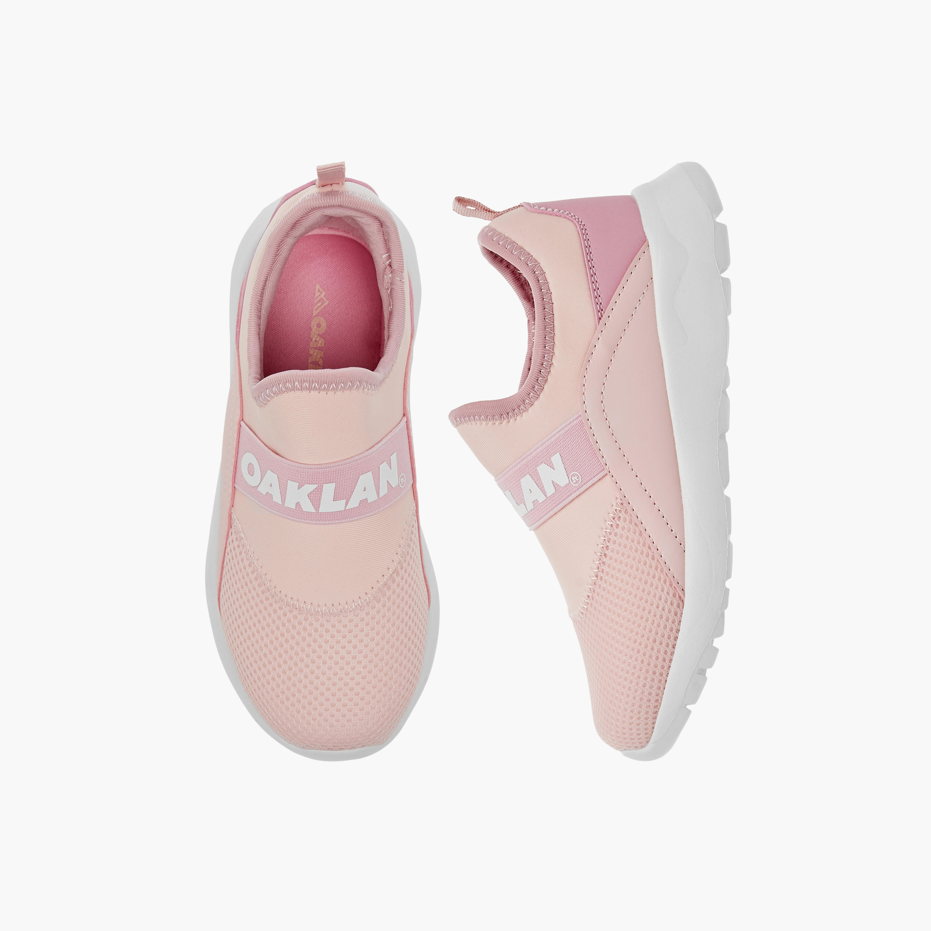 Oaklan by Shoexpress Logo Detail Slip-On Sneakers with Pull Tabs-girls-shoes-sneakers-image-1