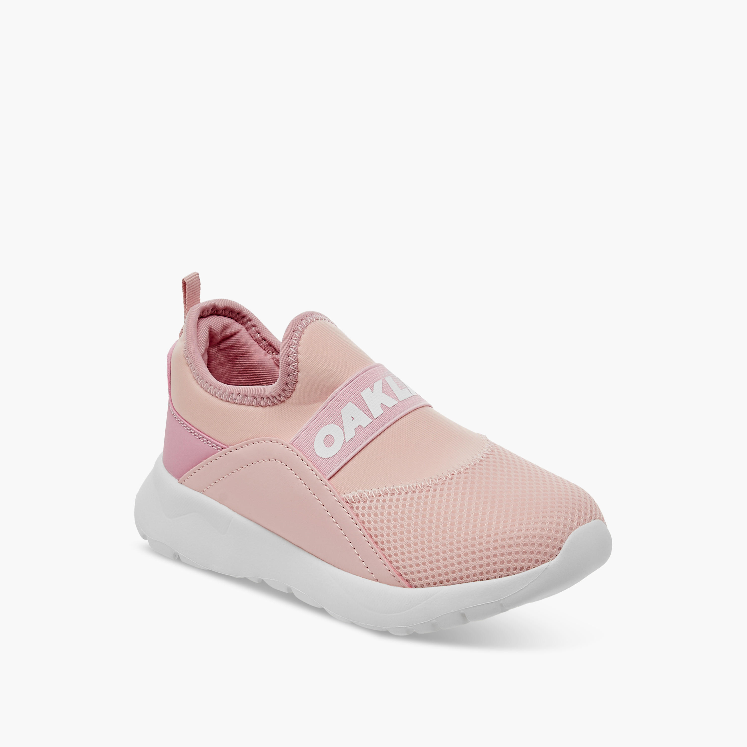 Oaklan by Shoexpress Logo Detail Slip-On Sneakers with Pull Tabs-girls-shoes-sneakers-image-2