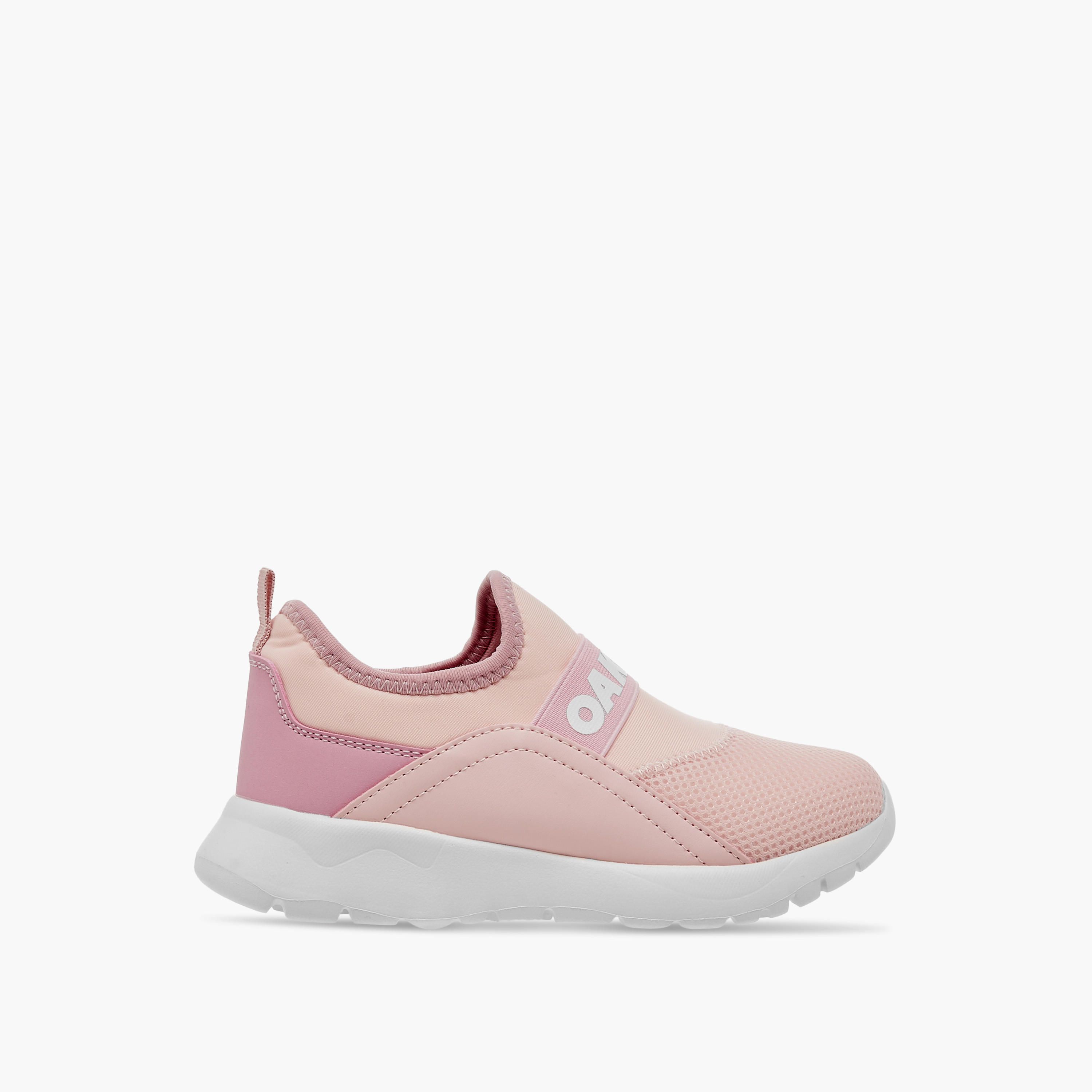 Oaklan by Shoexpress Logo Detail Slip-On Sneakers with Pull Tabs-girls-shoes-sneakers-image-3